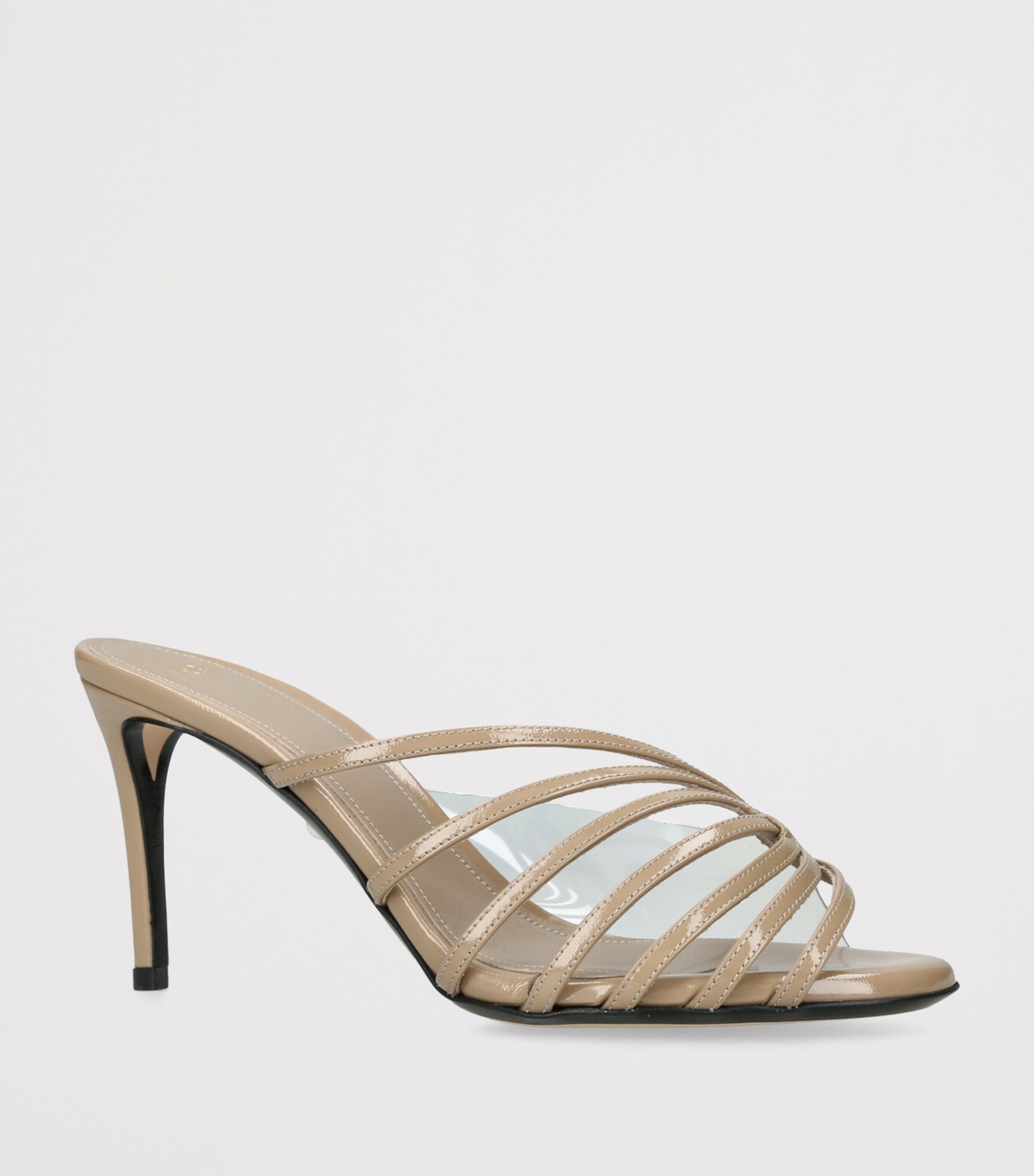 Patent Leather Miriam Heeled Mules 80 BLUSH Image 3