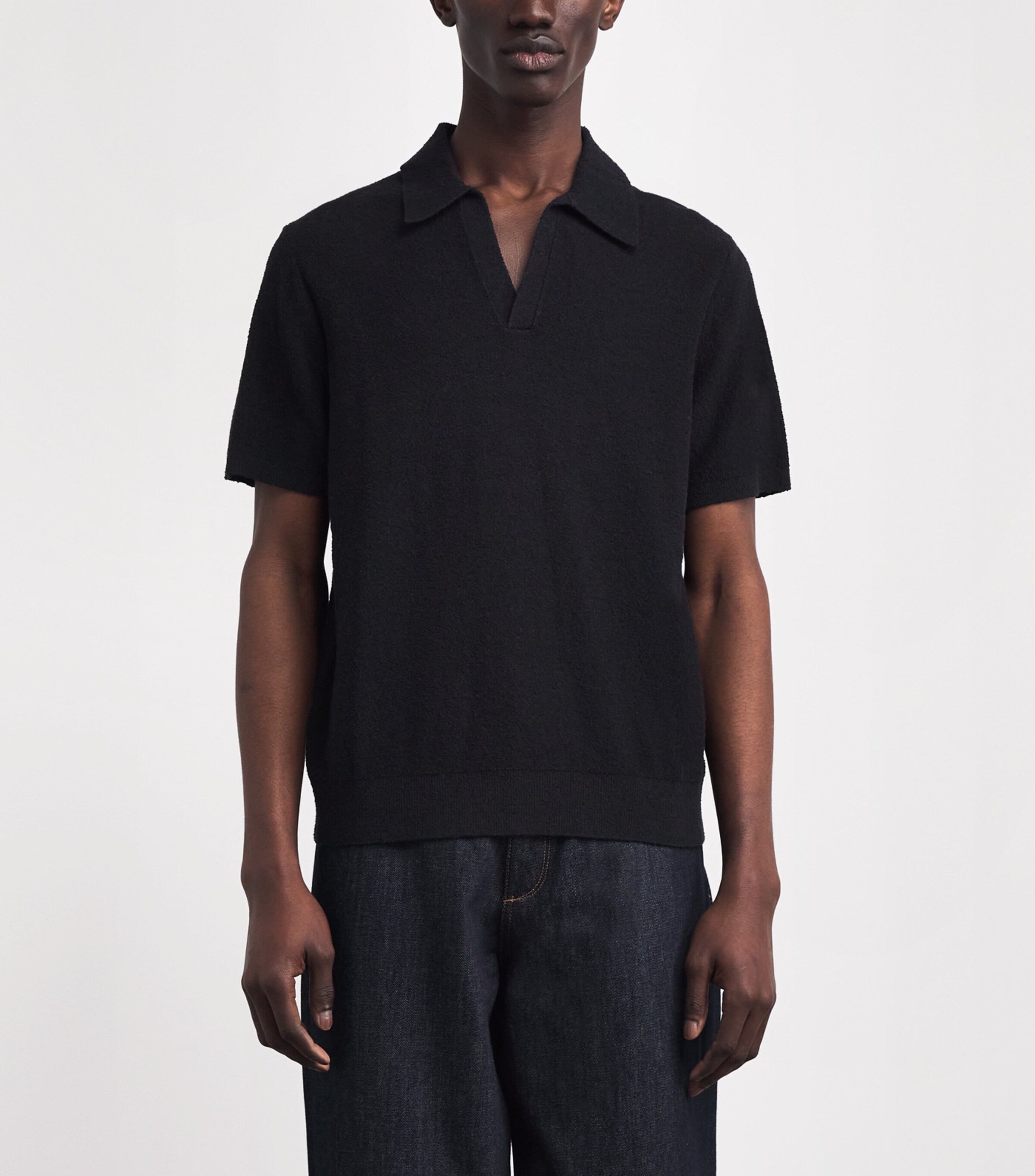 Wax London Mens Cotton-Blend Siena Polo Shirt Black Image 4