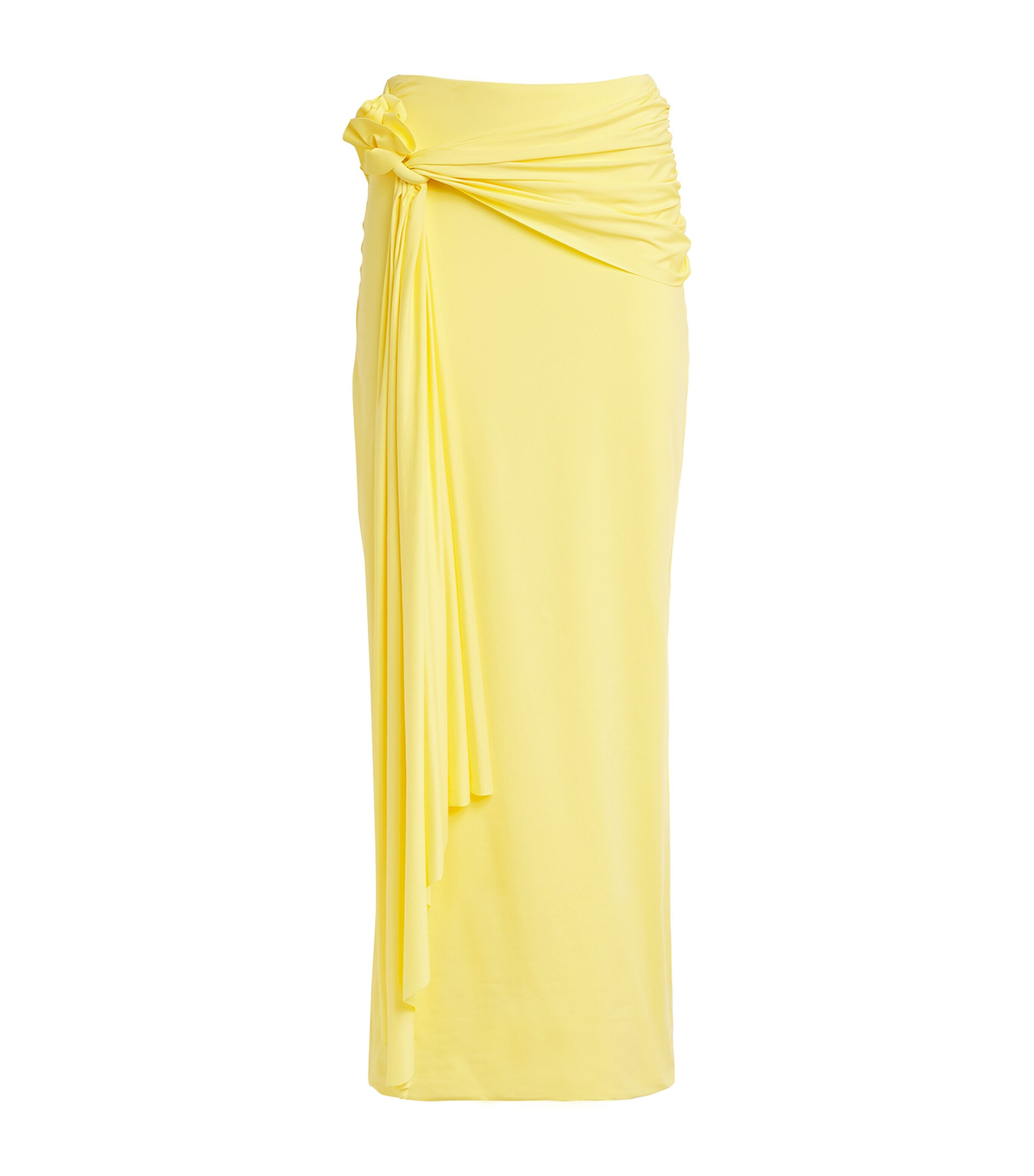 Maygel Coronel Crisol Draped Maxi Skirt In Yellow