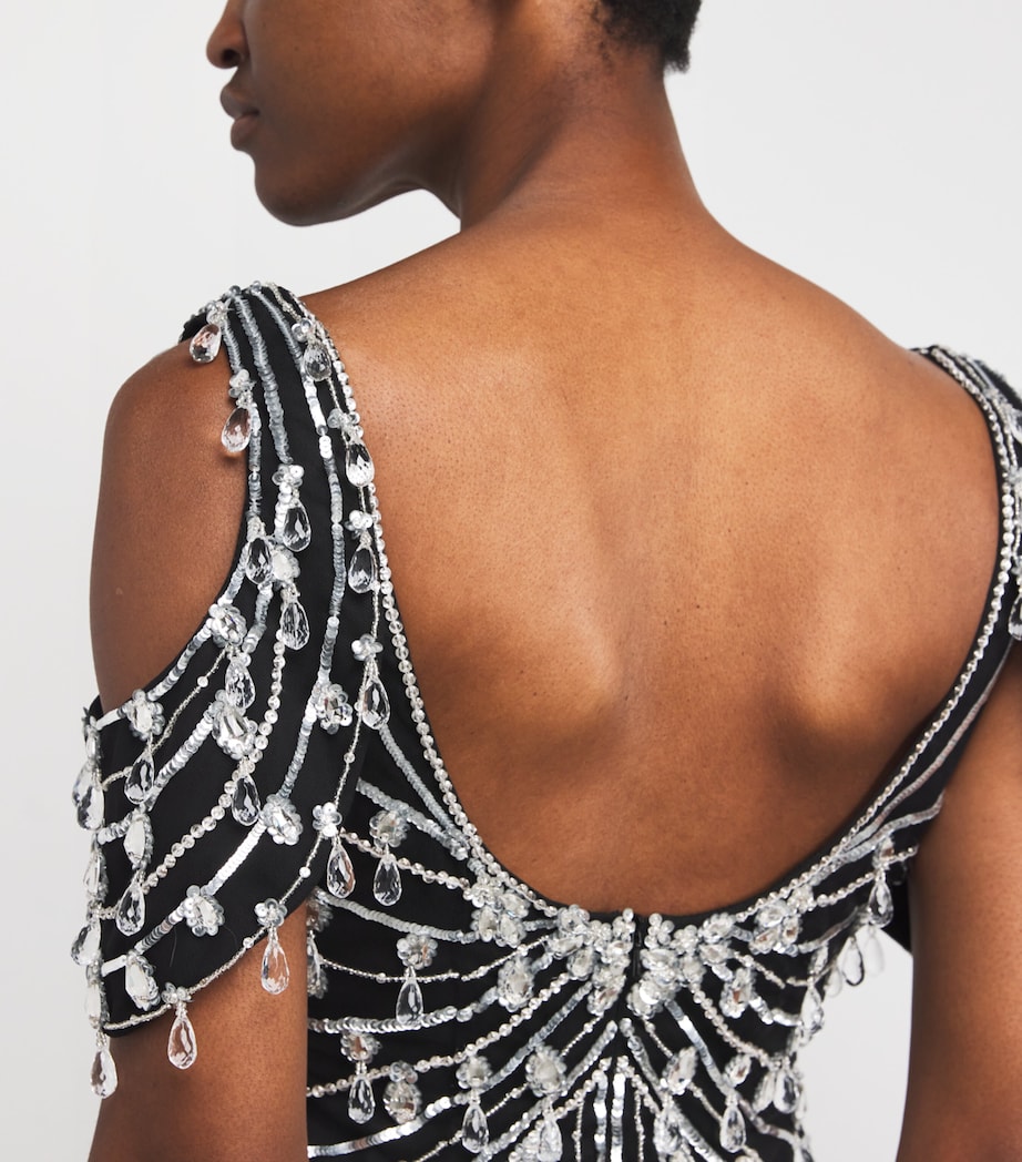 Crystal-Embellished Gown BLACK/SILVER Image 4