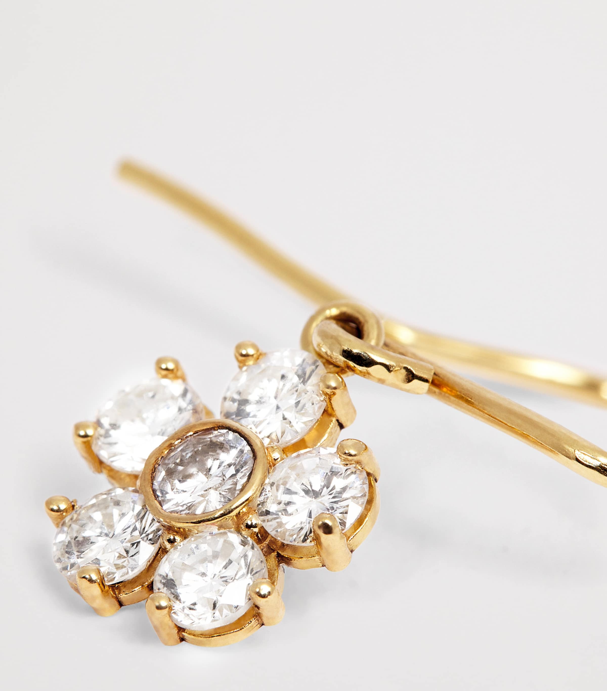 Large Yellow Gold and Diamond Edith Earrings YELLOW GOLD Image 6