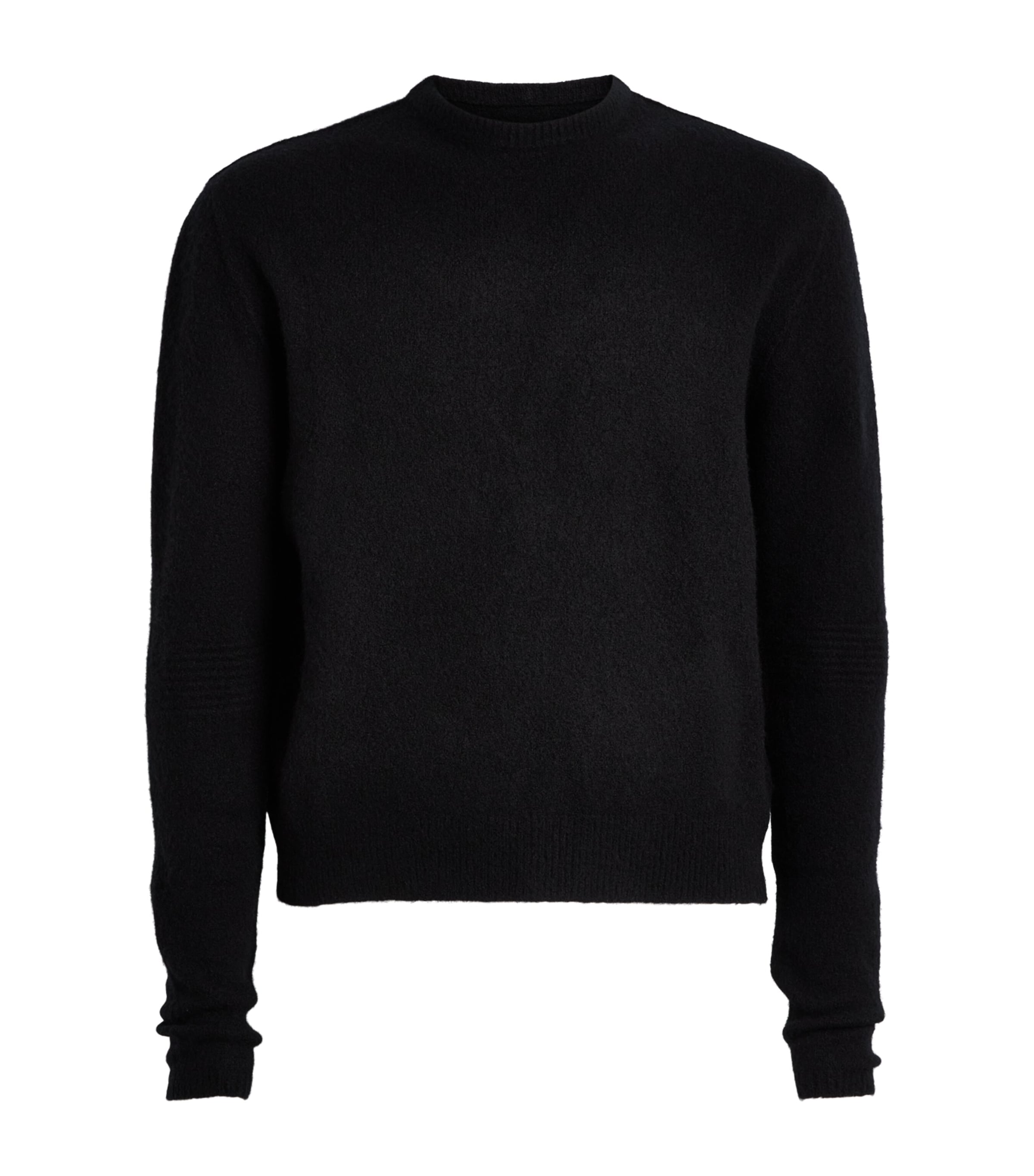 Rick Owens Mens Cashmere-Blend Crew-Neck Sweater Black Image 1