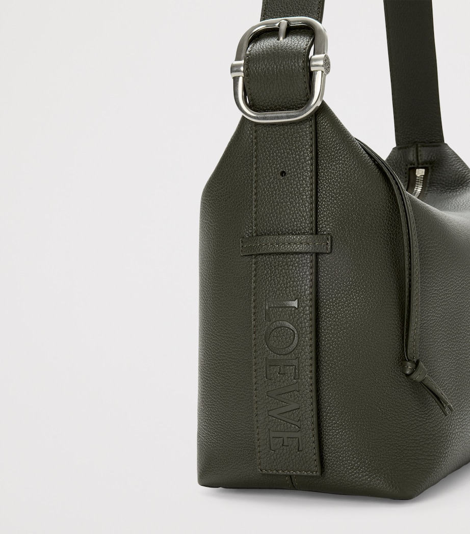 Leather Loop Shoulder Bag DARK KHAKI Image 7