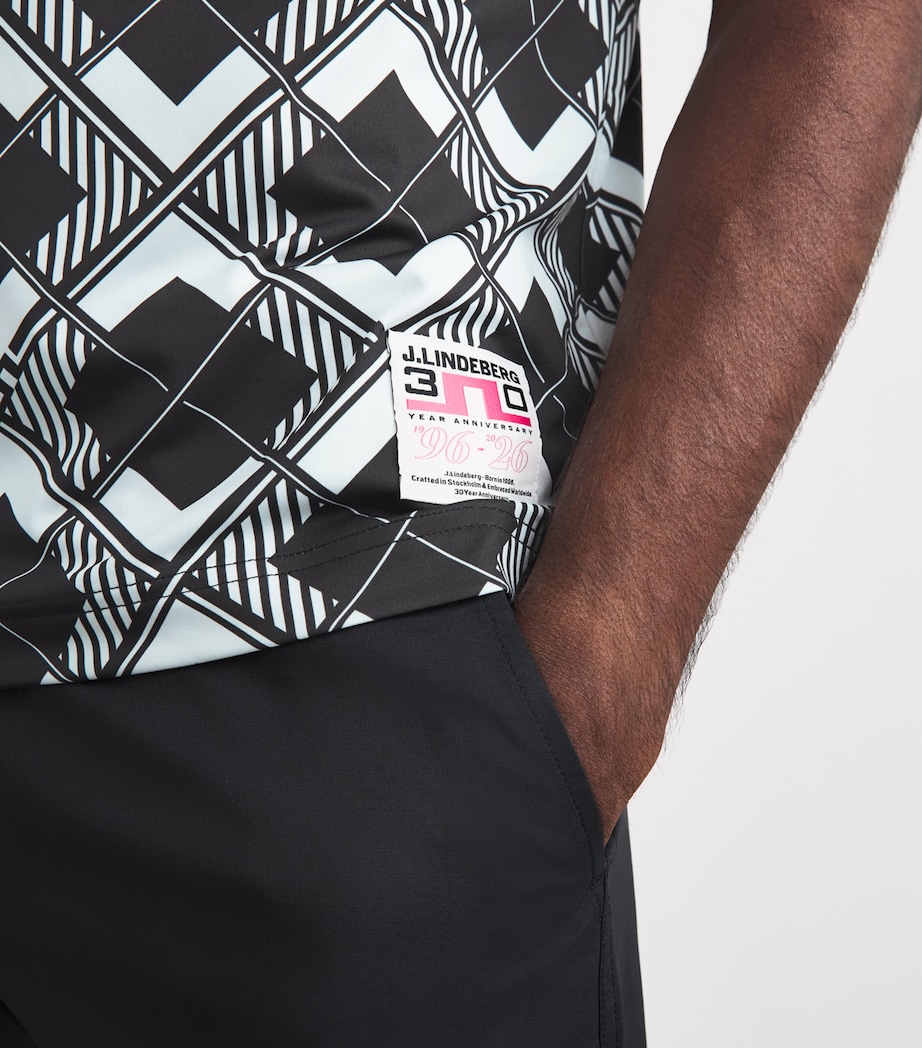 J Lindeberg Mens 30Y Tour Tech Argyle Polo Shirt Argyle Image 3