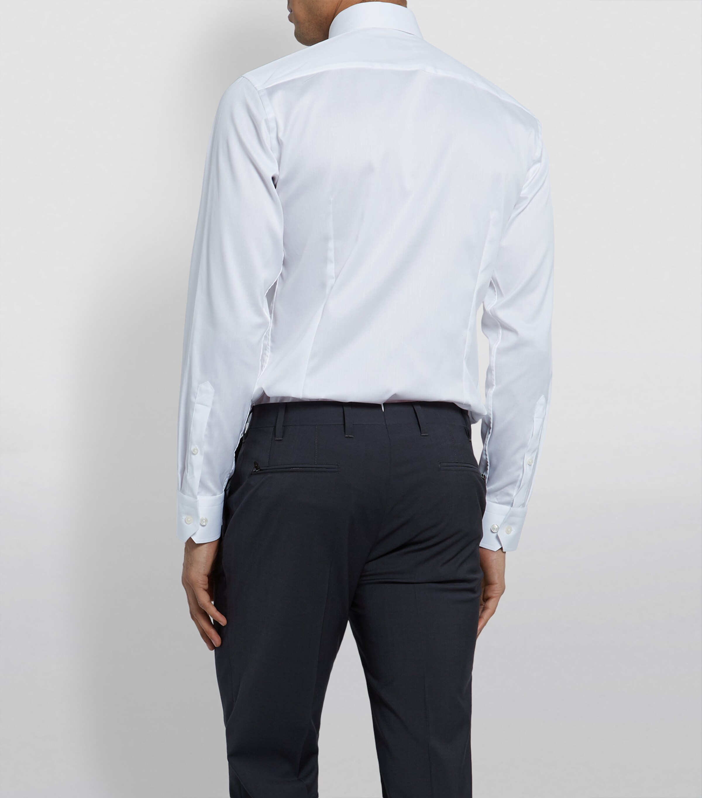 Cotton Slim-Fit Shirt 00 WHITE Image 4