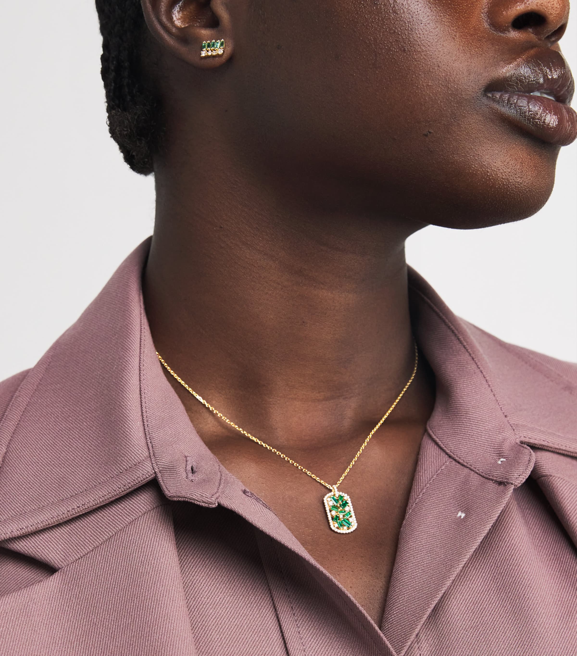 Yellow Gold, Diamond and Emerald Frenzy Necklace 18K YG/EMER Image 4