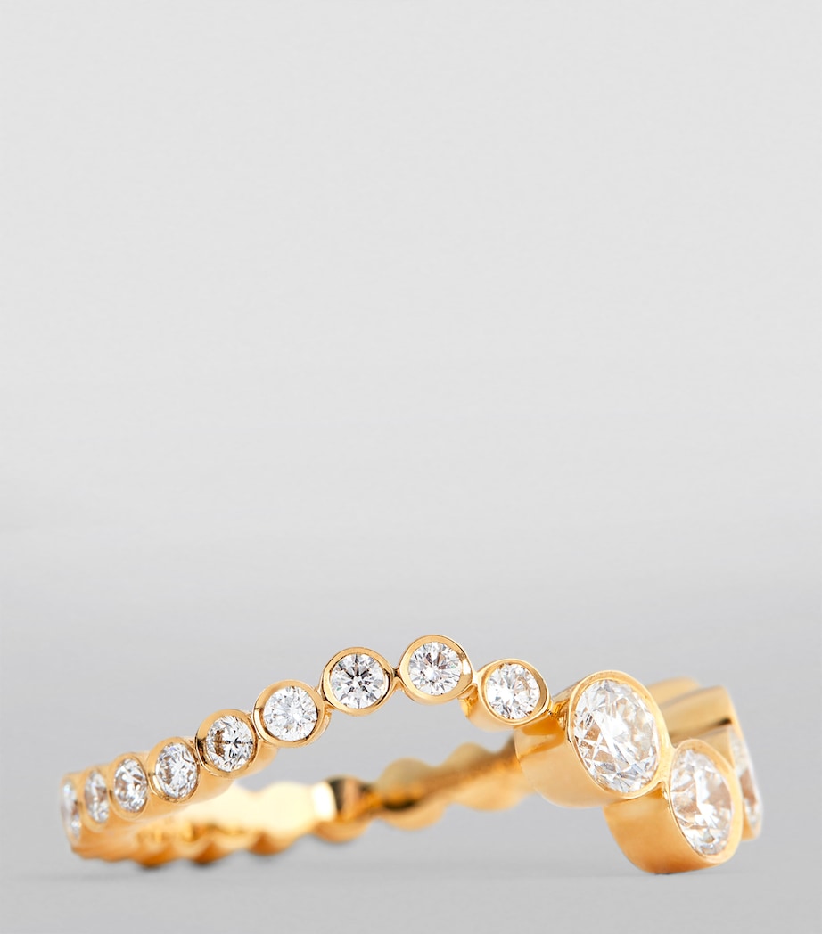 Sophie Bille Brahe Yellow Gold and Diamond Ensemble Ocean Ring Yellow Gold Image 6