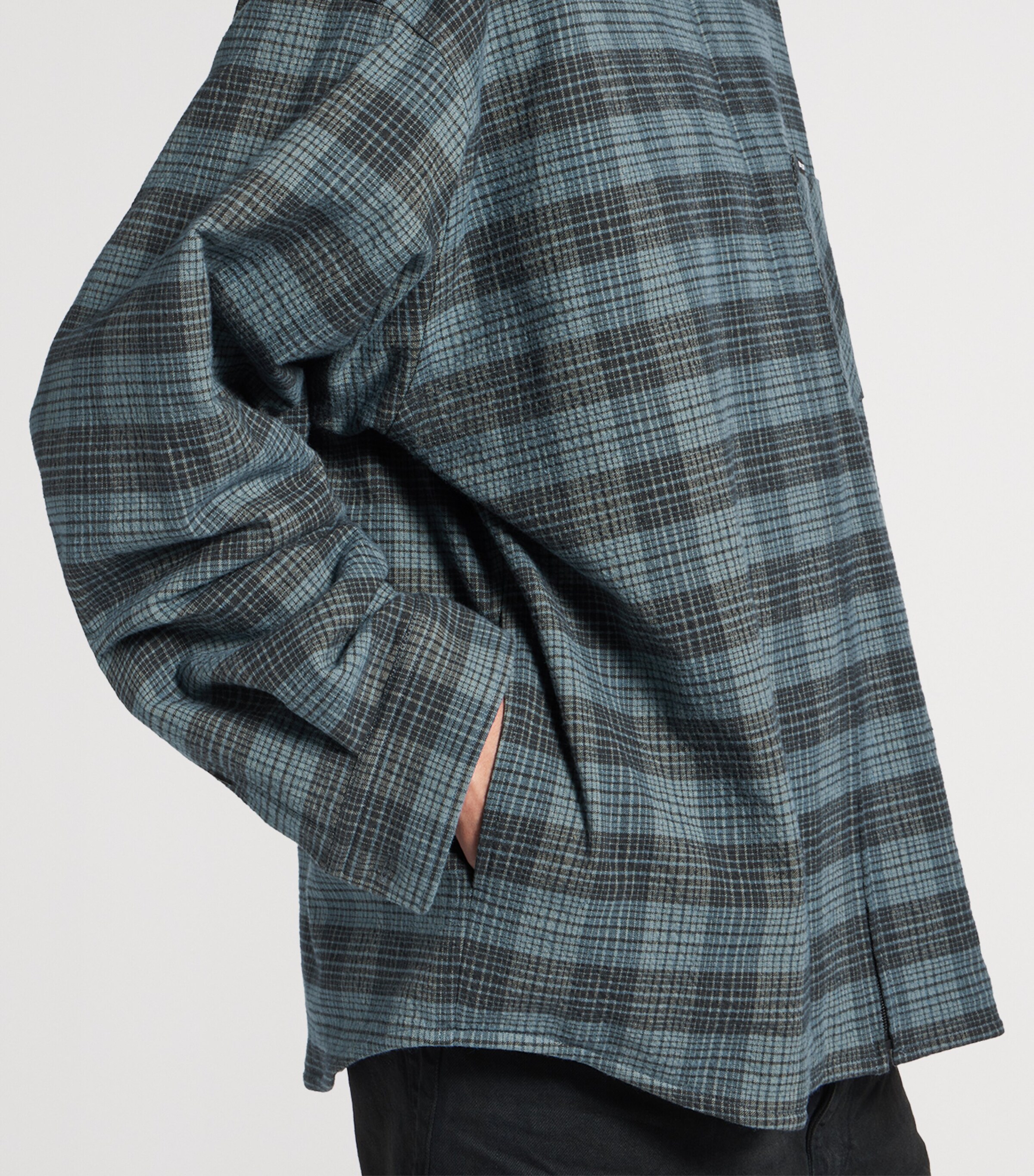 Balenciaga Mens Check Padded Overshirt Image 6