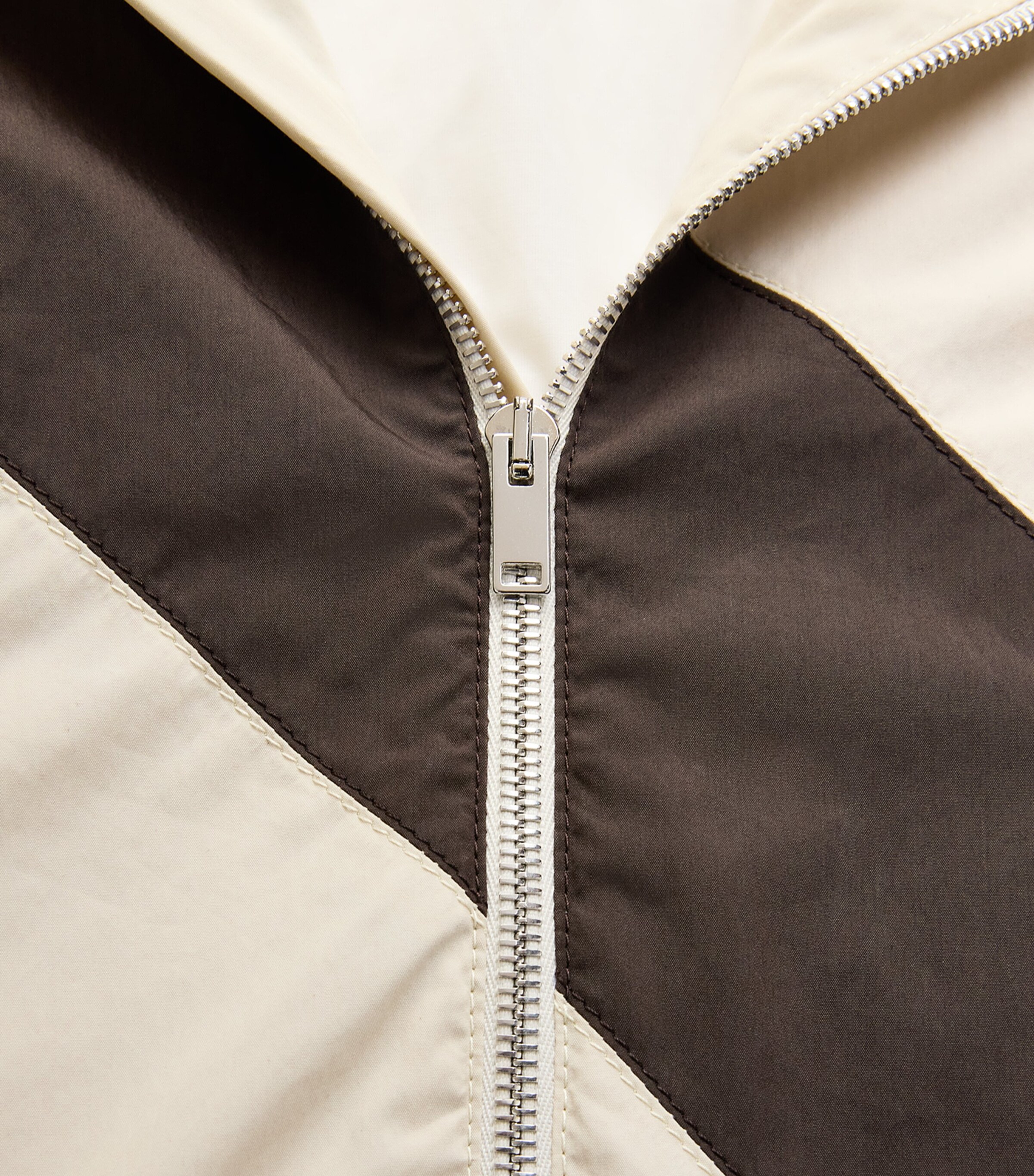Wales Bonner Mens Kalpa Hooded Jacket Oyster / Dark Brown Image 6