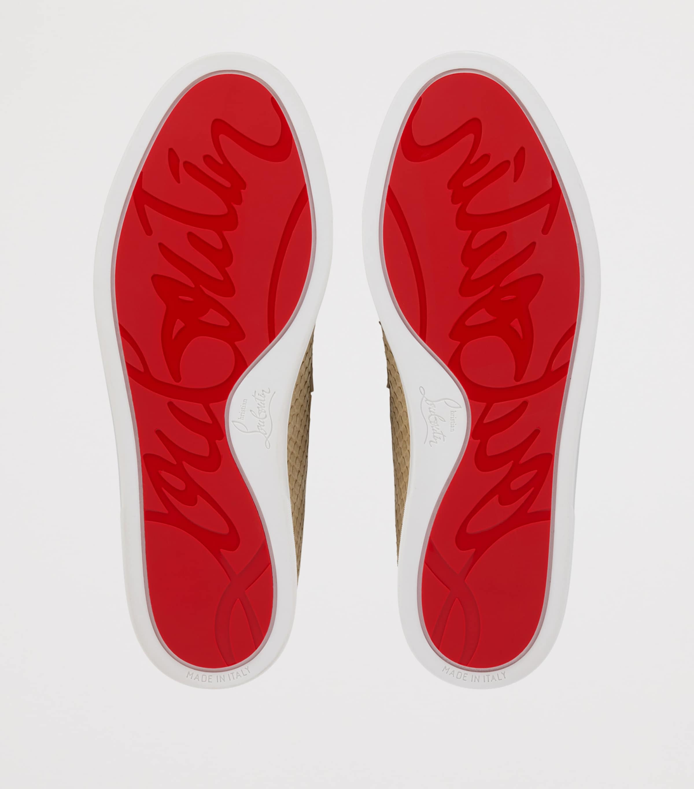Christian Louboutin Chambeliboat Python-Calf Leather Boat Shoes Image 5