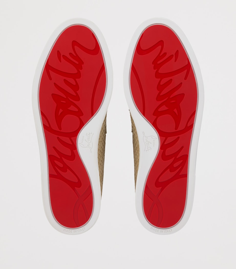 Christian Louboutin Chambeliboat Python-Calf Leather Boat Shoes Image 5