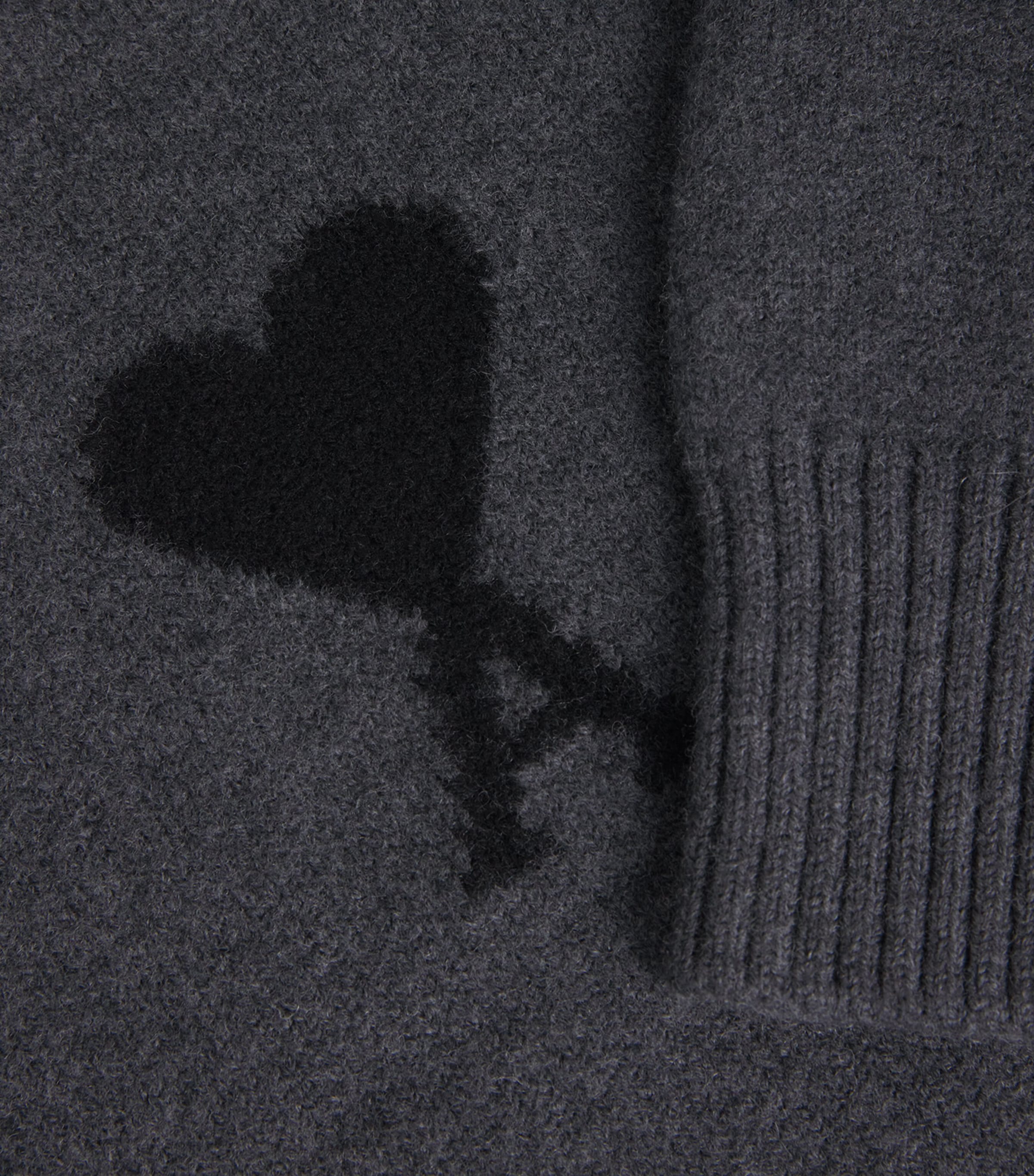 Wool Logo Sweater 0504 - GRIS CHINE/ NOIR Image 5