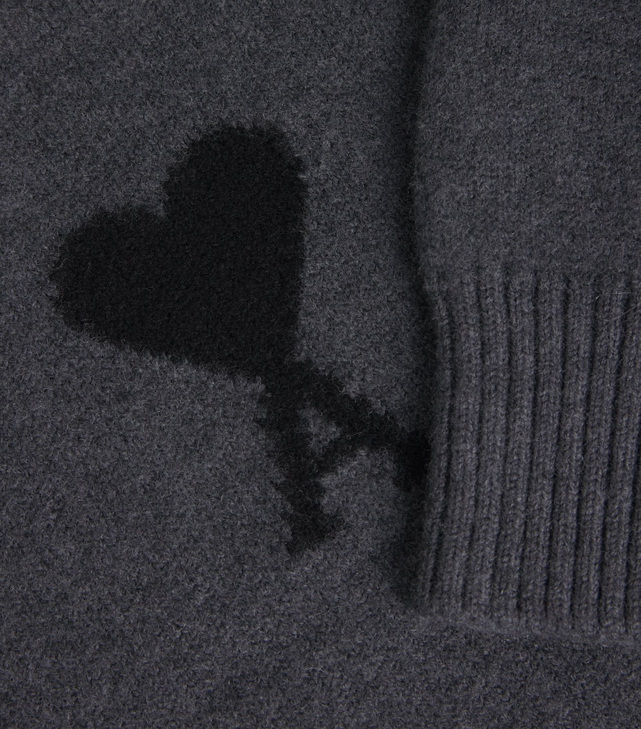 Wool Logo Sweater 0504 - GRIS CHINE/ NOIR Image 5