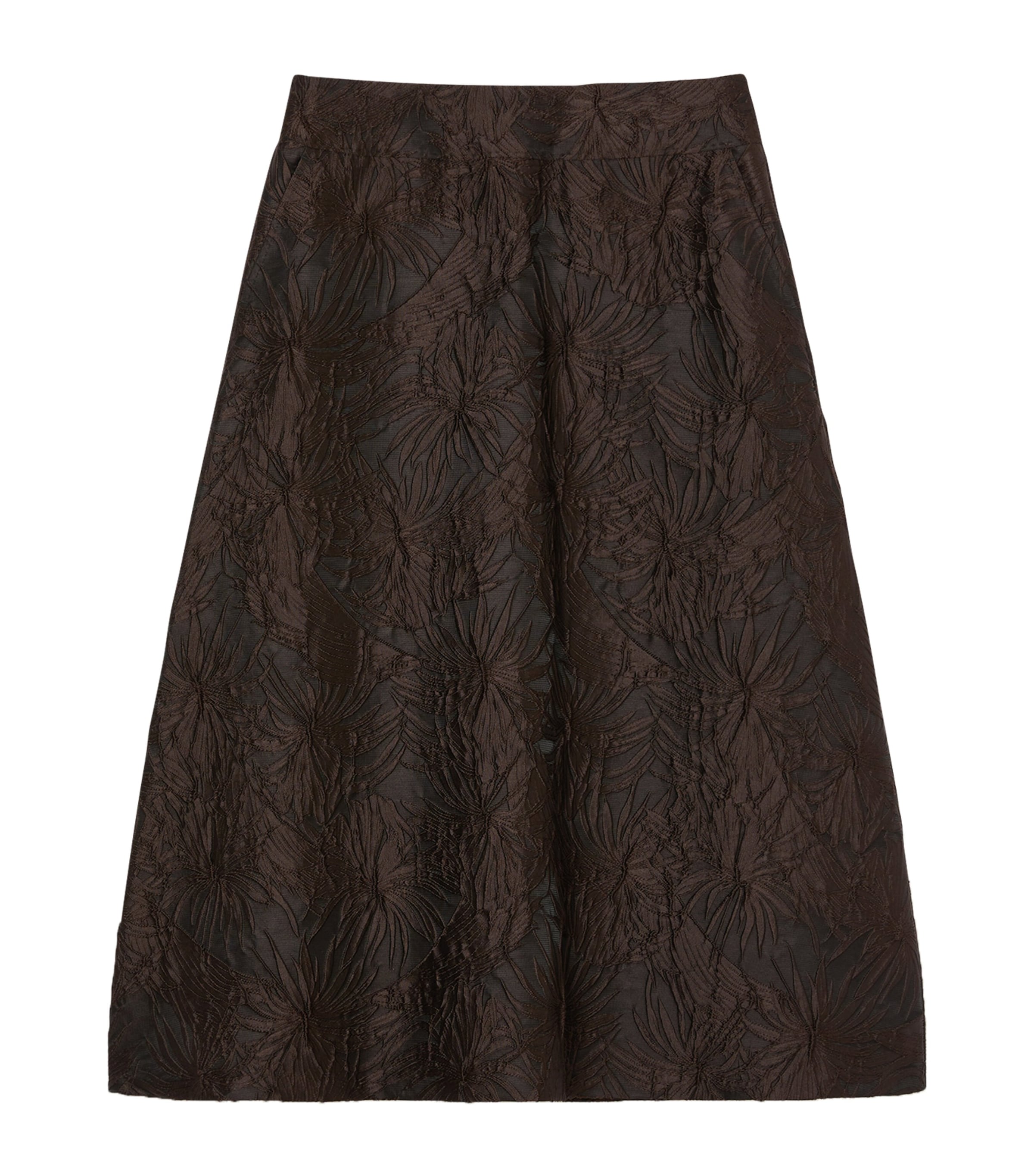 MARINA RINALDI TEXTURED MIDI SKIRT