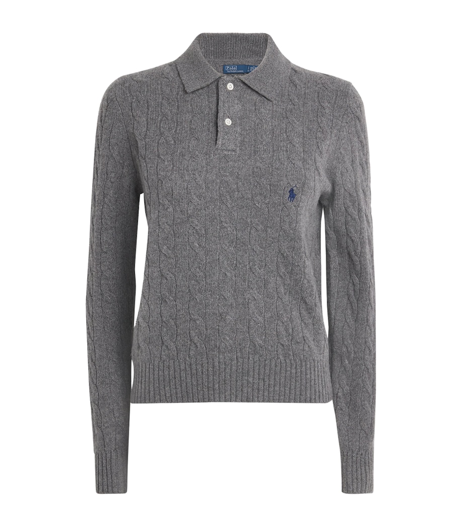 Wool-Cashmere Cable-Knit Sweater BATTALION GRY HEATHR Image 1