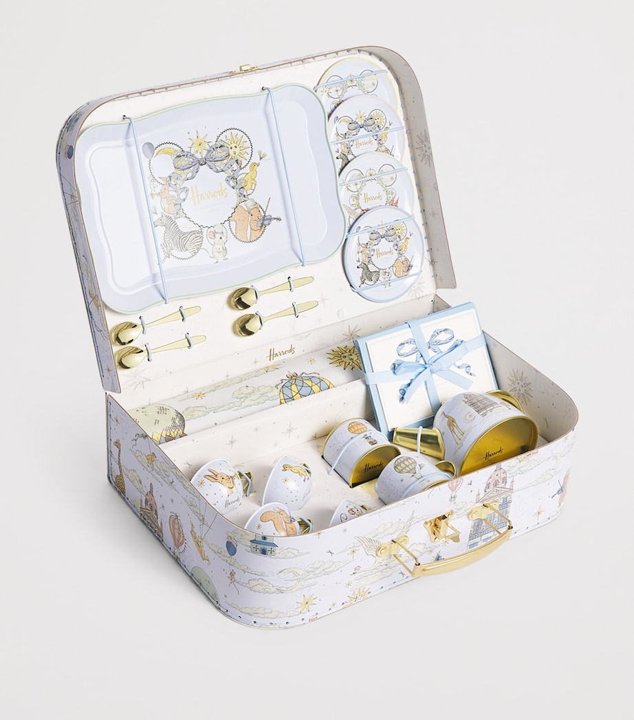 17-Piece 4-Person Tea Time Set BLUE Image 2