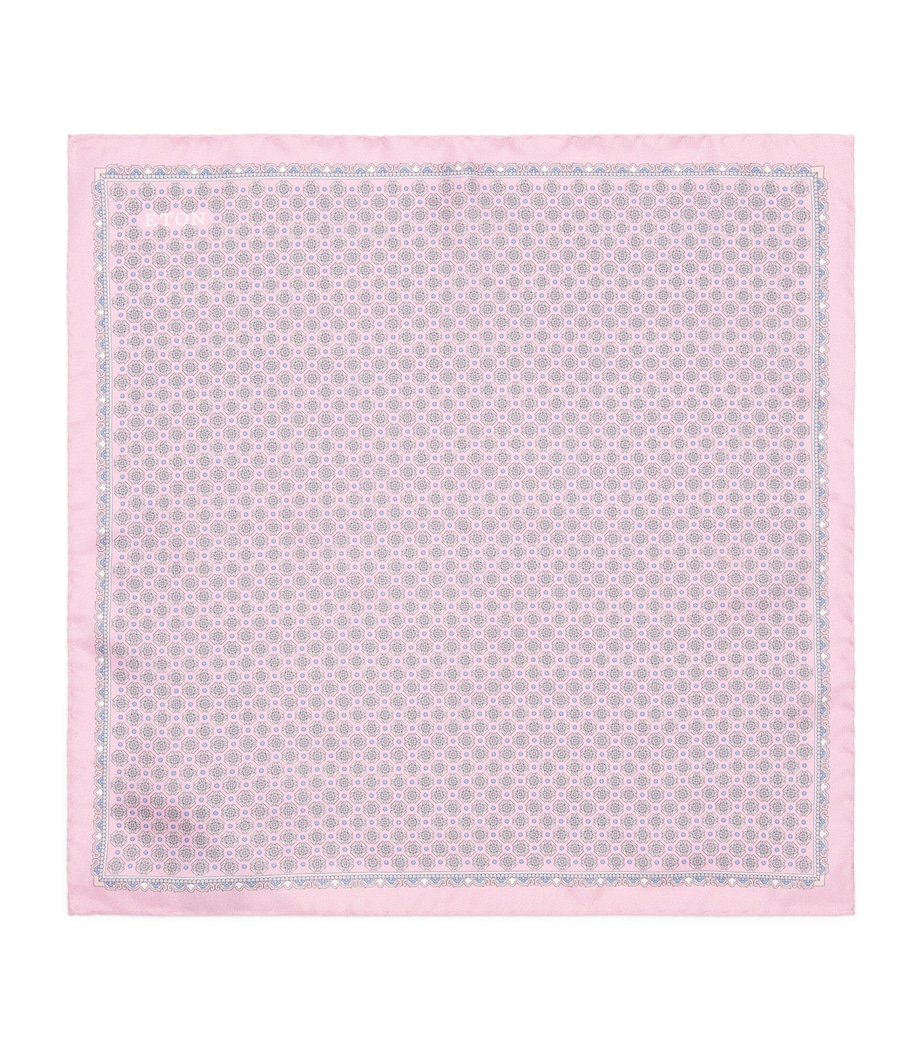 Silk Geometric Pocket Square LIGHT PINK Image 1