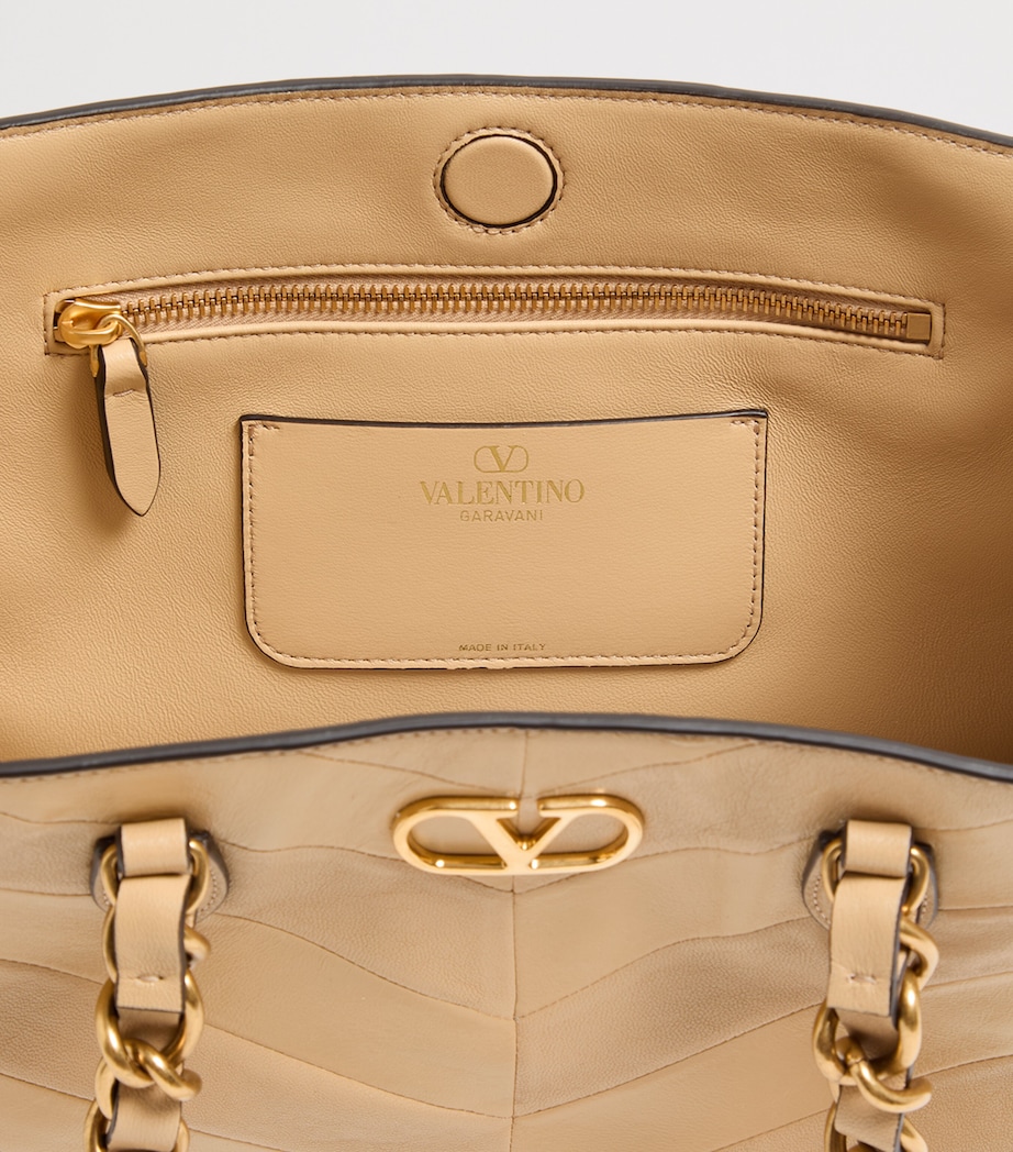 Small Lambskin Laseine Tote Bag DN3 Image 5