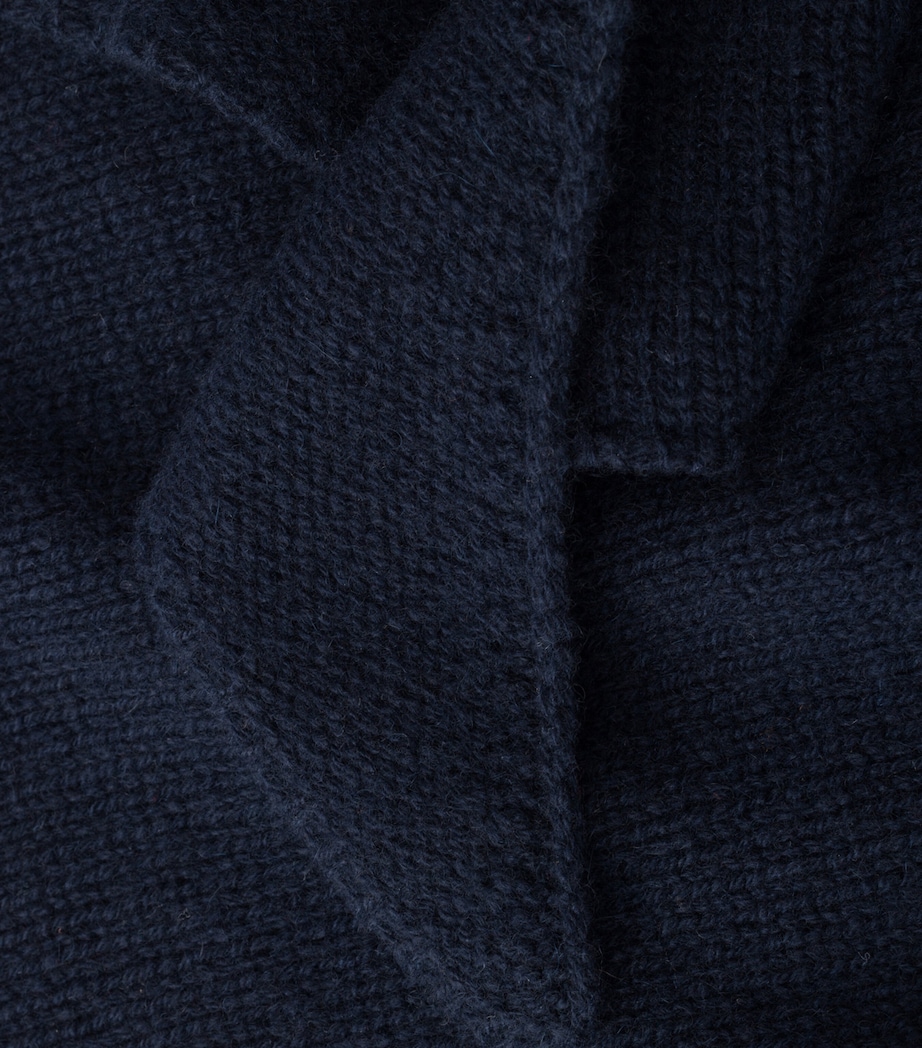 Prada Womens Cashmere Triangular Shawl Blue Image 5
