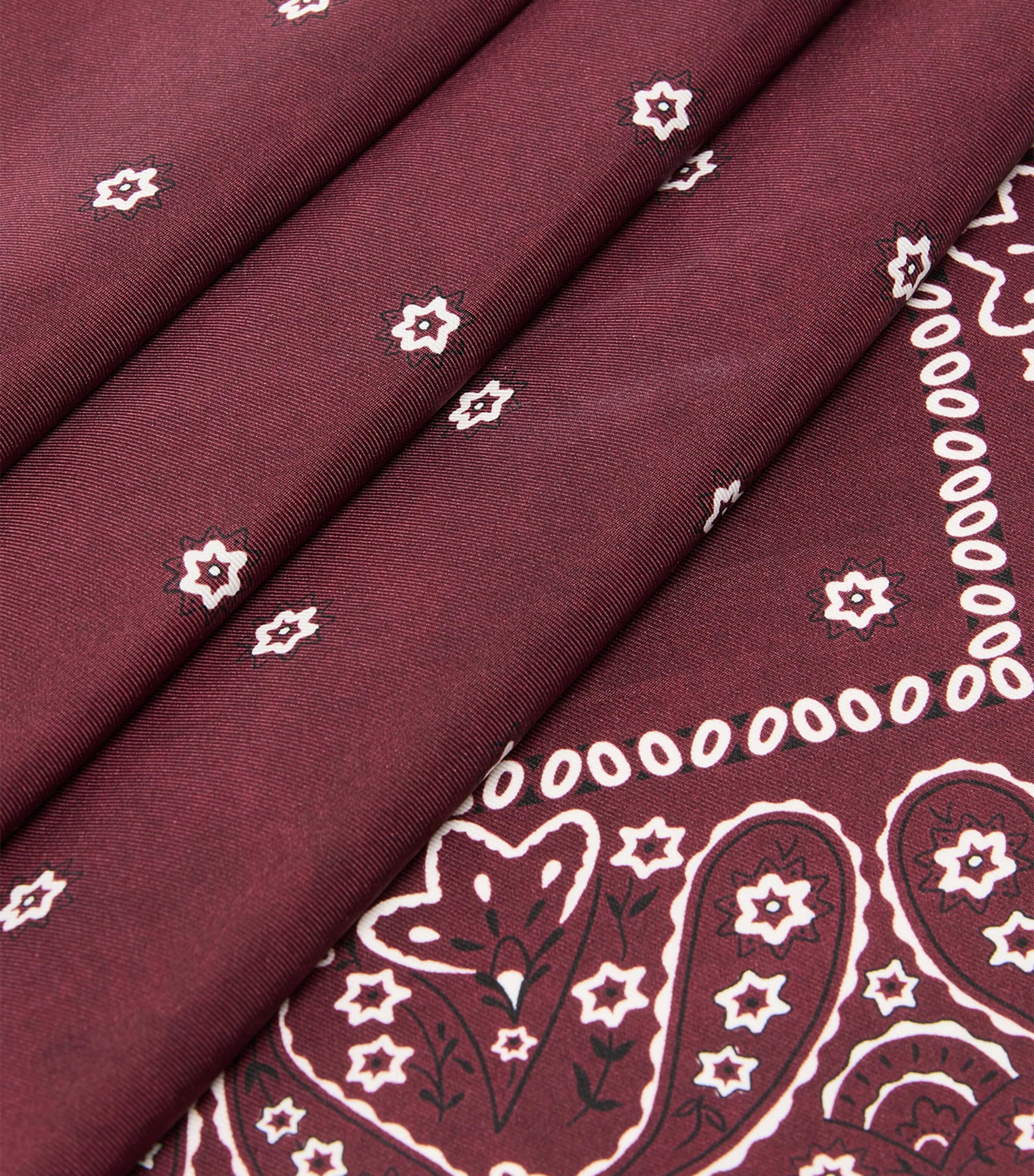Weekend Max Mara Silk Paisley Scarf Bordeaux Image 3