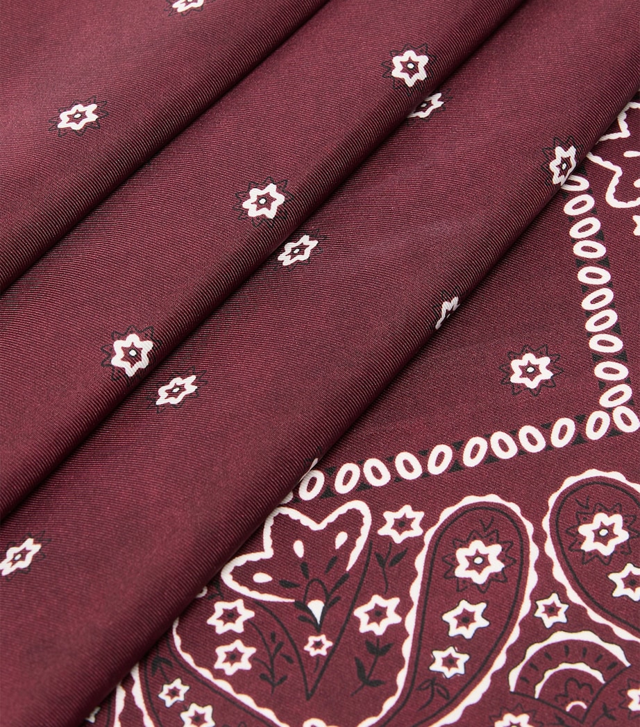 Weekend Max Mara Silk Paisley Scarf Bordeaux Image 3