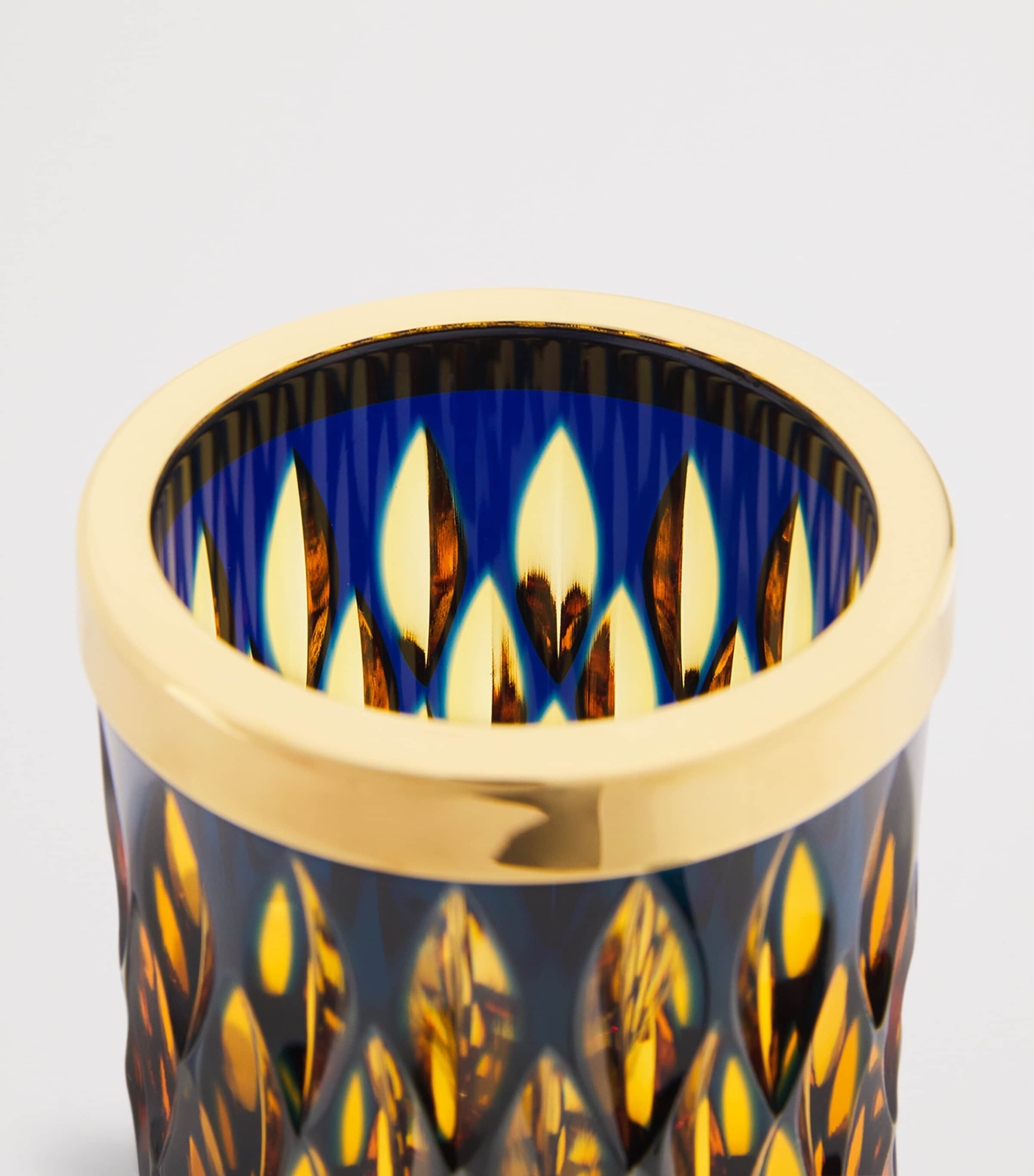 ZODIAC Crystal Toothbrush Holder Amber/blue, Gold Image 2