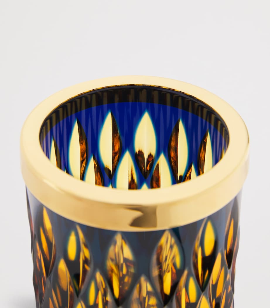 ZODIAC Crystal Toothbrush Holder Amber/blue, Gold Image 2