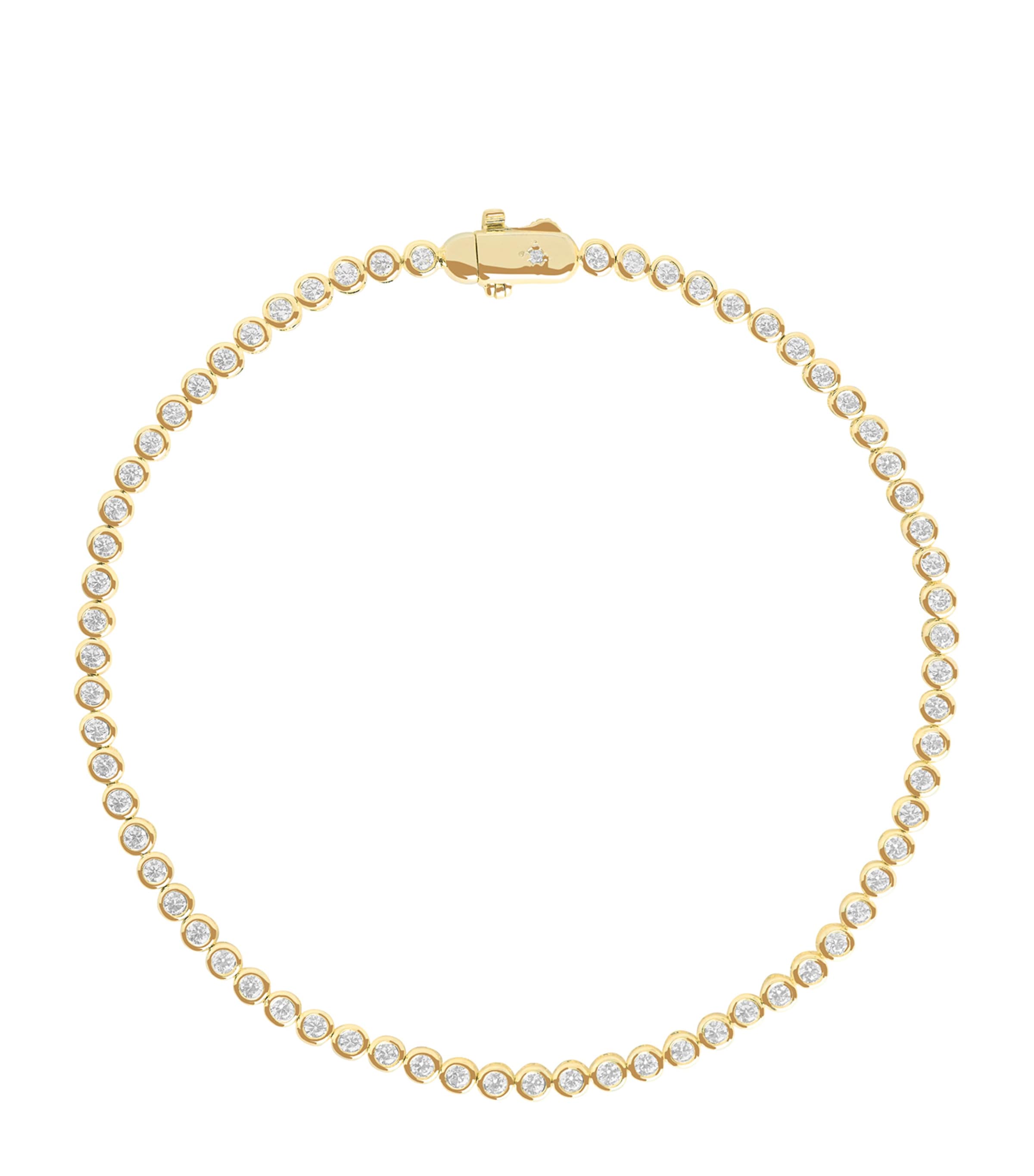 Astrid & Miyu Yellow Gold and Diamond Tennis Bracelet Gold Image 1