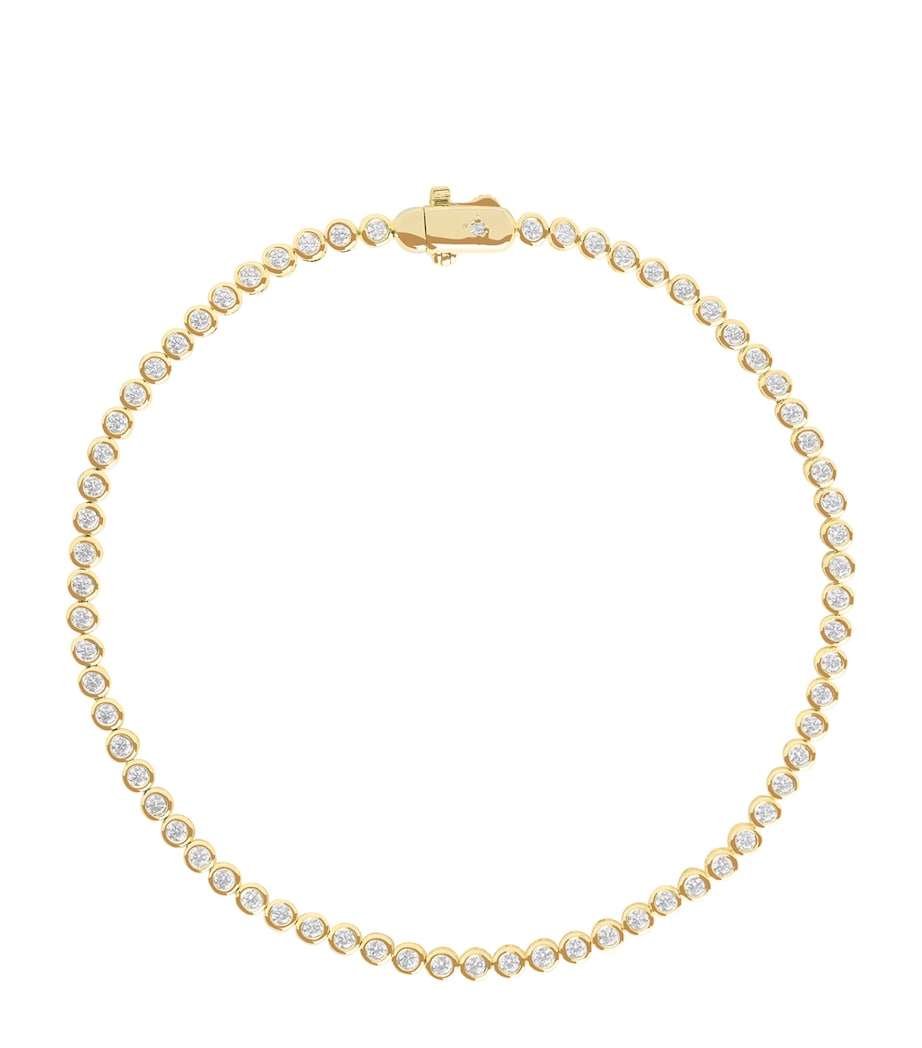 Astrid & Miyu Yellow Gold and Diamond Tennis Bracelet Gold Image 1