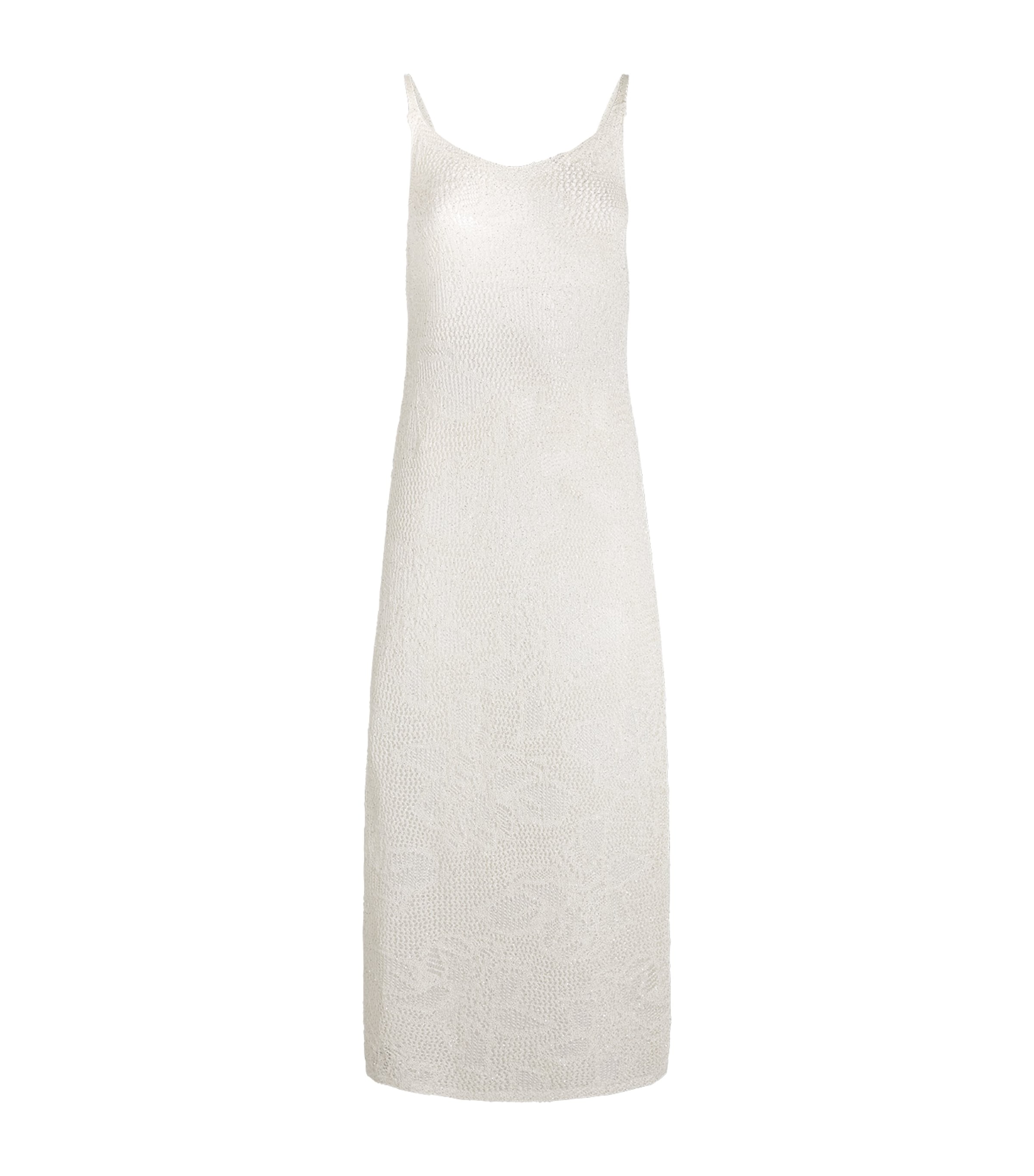Fabiana Filippi Womens Sequinned Open-Work Midi Dress Mastice Image 1