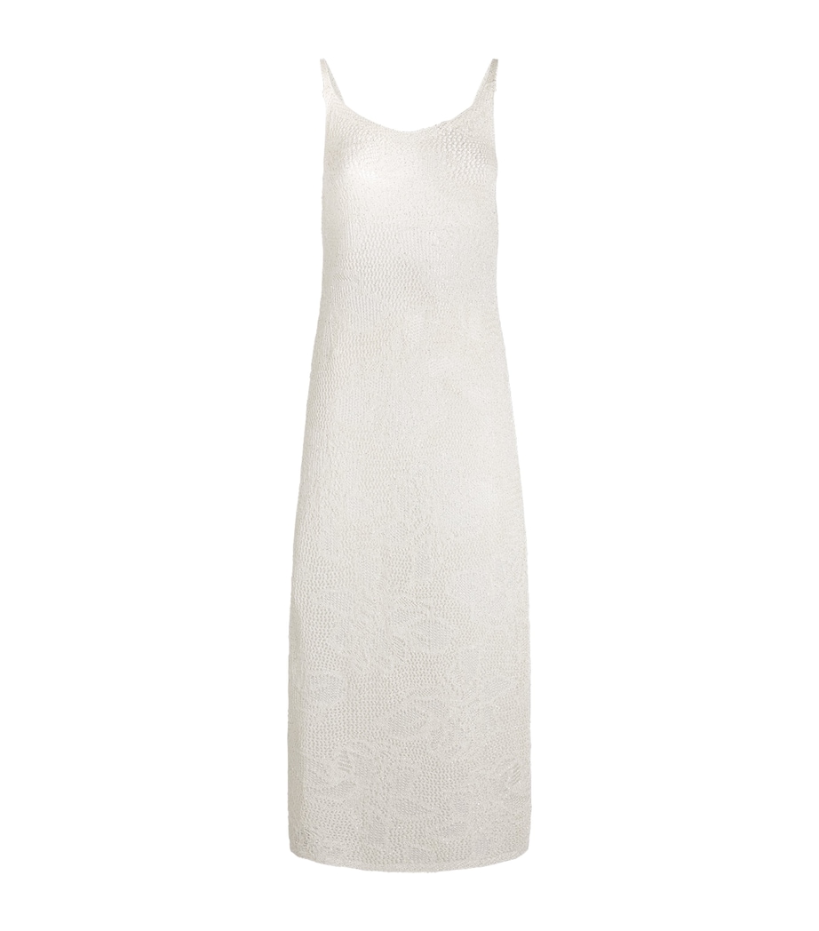Fabiana Filippi Womens Sequinned Open-Work Midi Dress Mastice Image 1