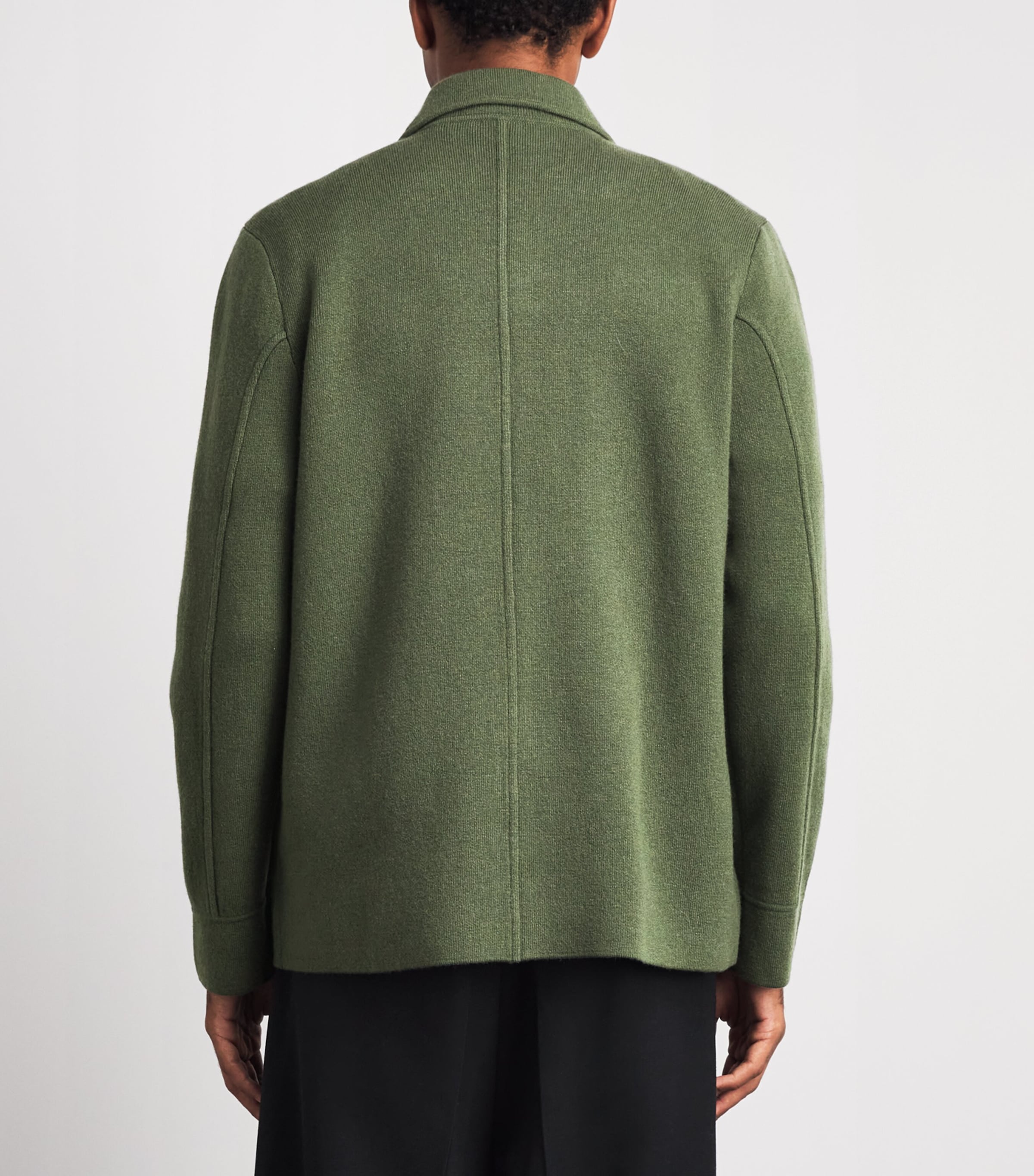 Allude Mens Virgin Wool-Cashmere Overshirt Image 5