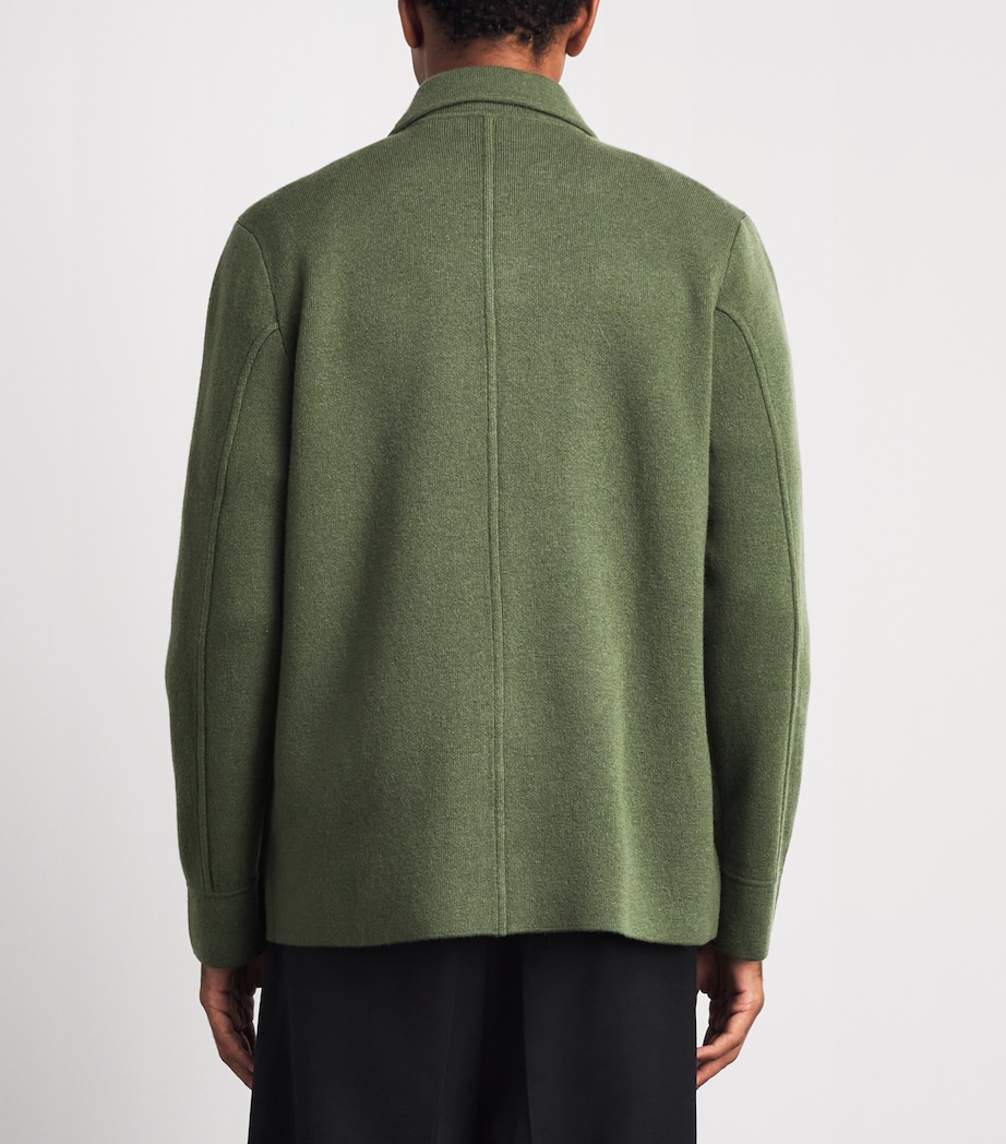 Allude Mens Virgin Wool-Cashmere Overshirt Image 5