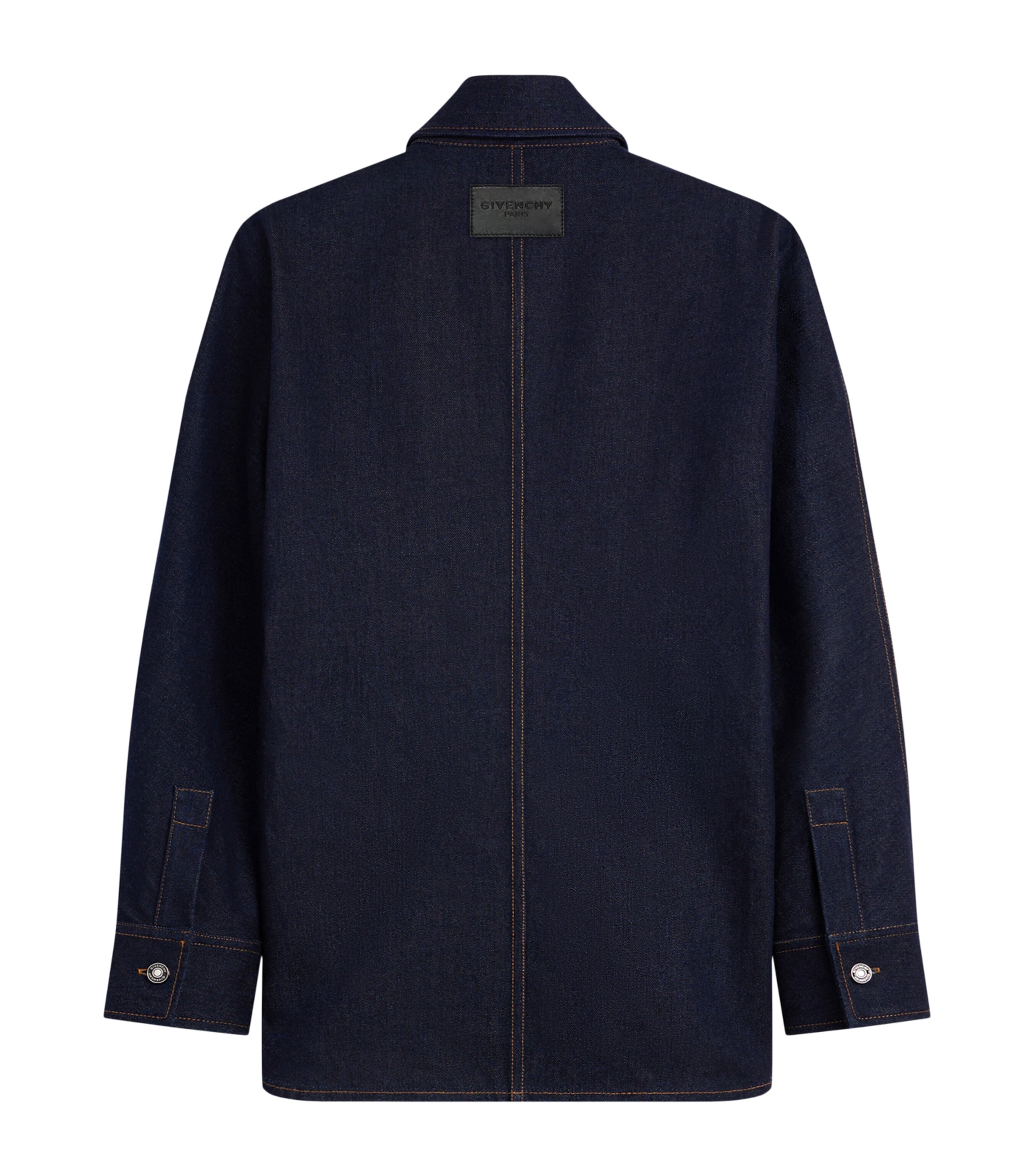 Givenchy Womens Denim Contrast-Stitch Shirt Image 5