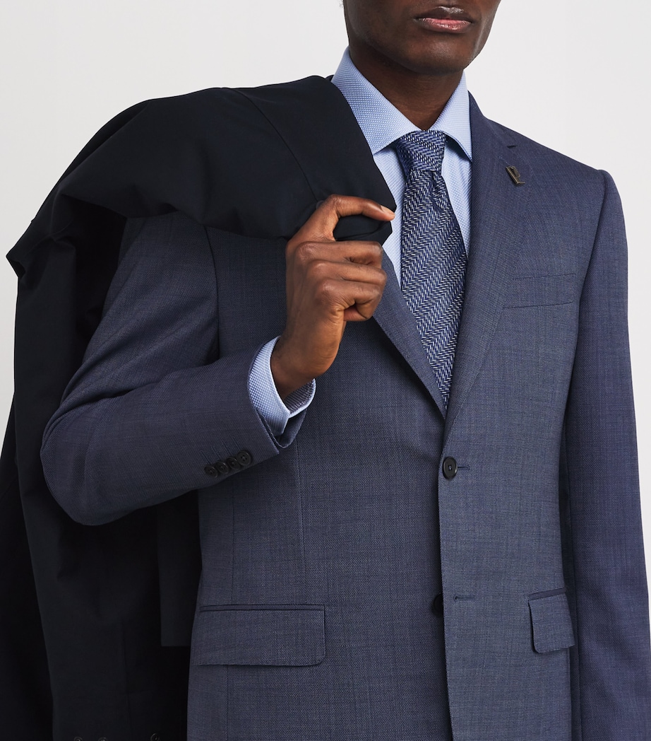 Pal Zileri Silk Geometric Tie Navy Image 2