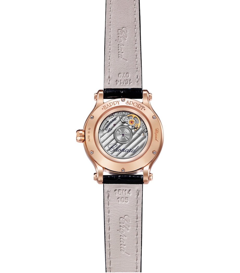 Rose Gold and Diamond Happy Sport Automatic Watch 33mm 18K ROSE GOLD Image 4