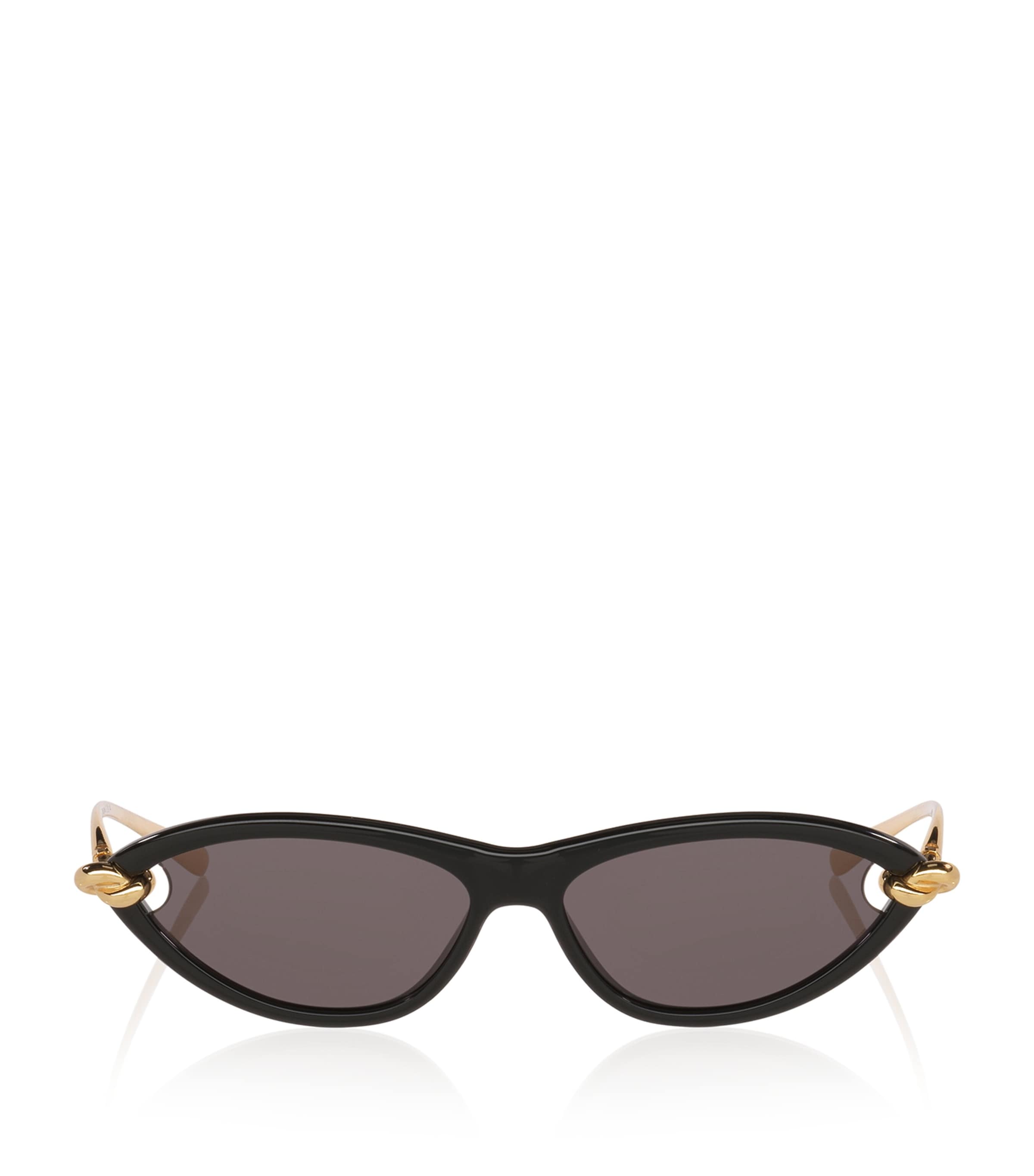 Bottega Veneta Cat Eye Sunglasses In Gold