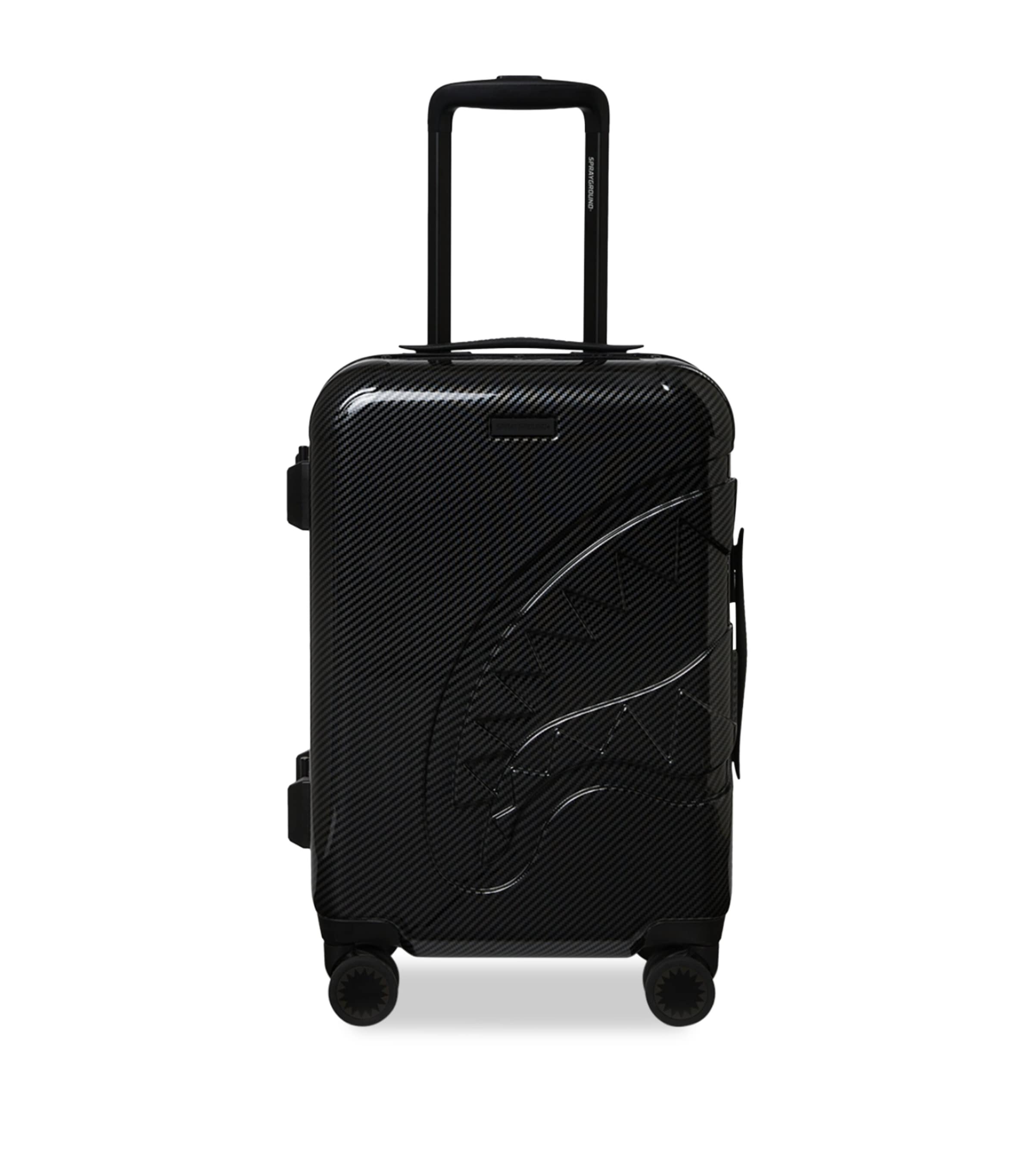 Sprayground Hard-shell Sharkitecture Cabin Suitcase In Black