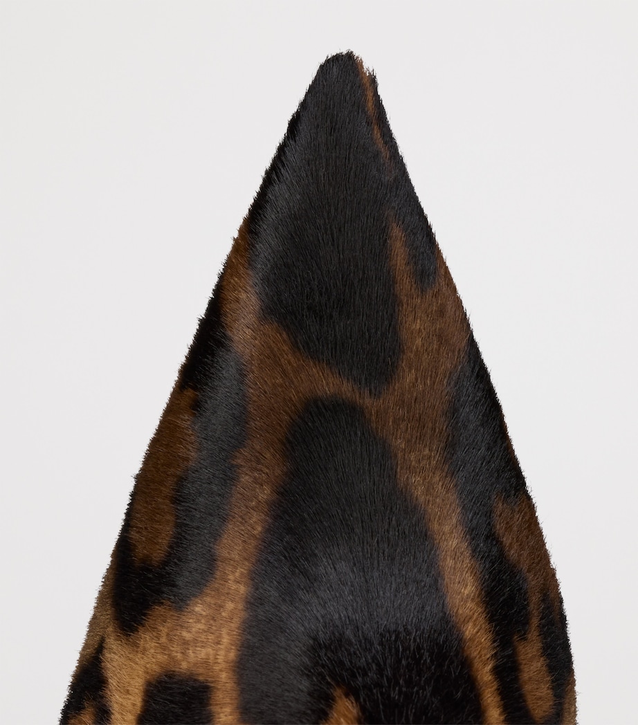 Miss Z Leather Pony Hair Knee-High Boots 100 BW1F Image 5