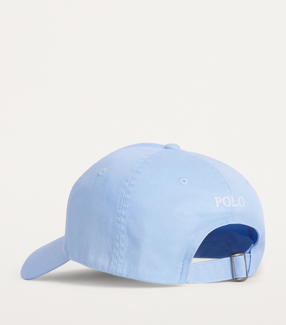 Cotton Polo Pony Baseball Cap BLUE Image 3
