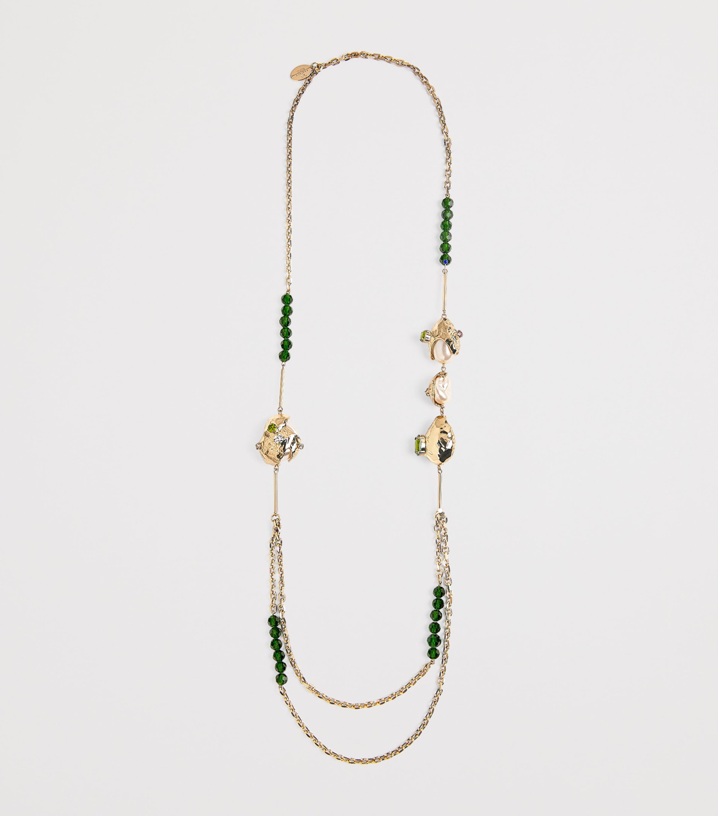 Weekend Max Mara Double-strand Necklace In Yellow