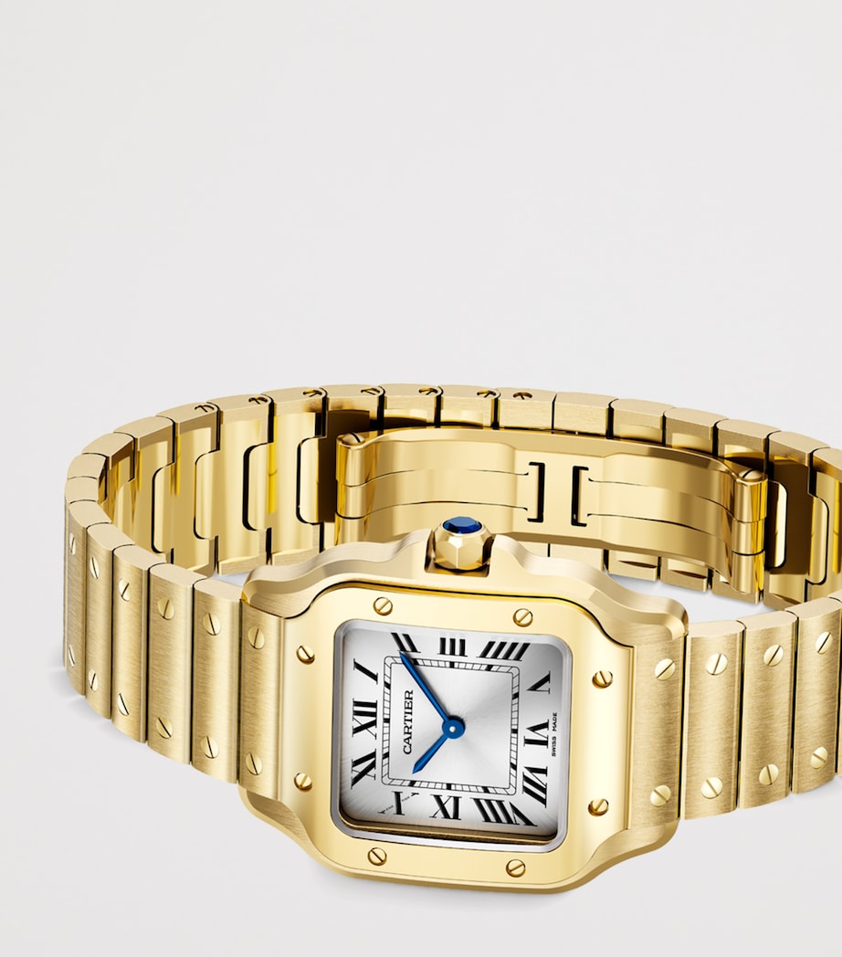 Small Yellow Gold Santos de Cartier Watch 34.5mm YELLOW GOLD Image 6