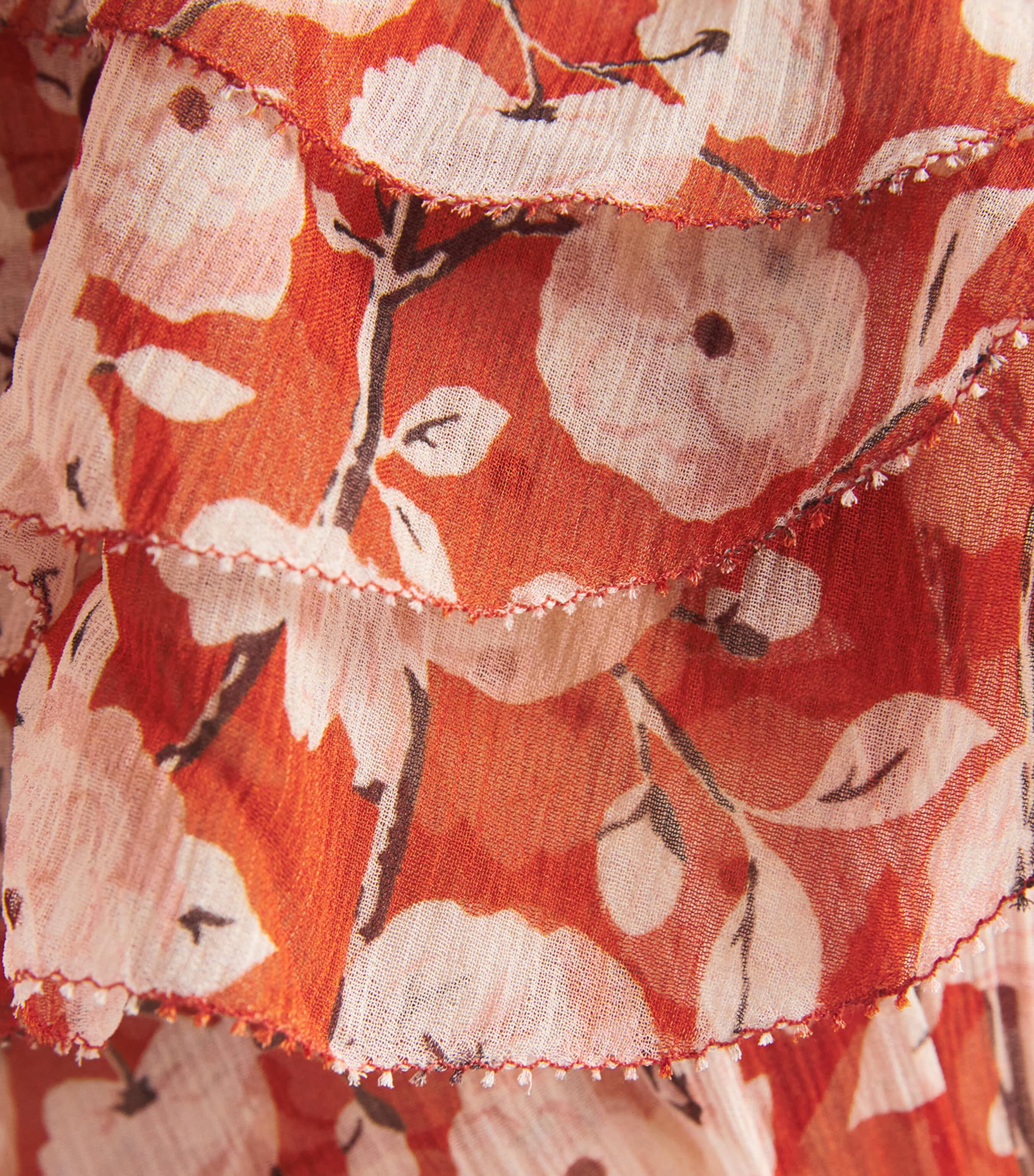 DÔEN Womens Silk Ruffled Alcida Mini Dress Ambridge Rose Image 7