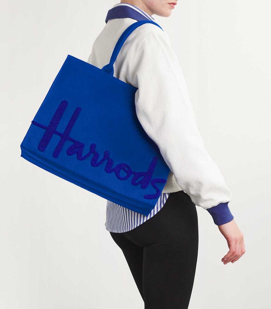 Large Cotton Logo Tote Bag PRUSSIAN Image 2