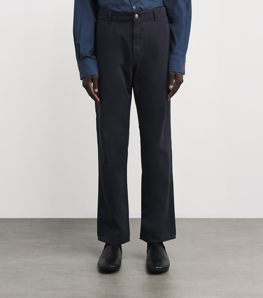 Cotton-Linen Carpenter Chinos LINEN DARK NAVY Image 3