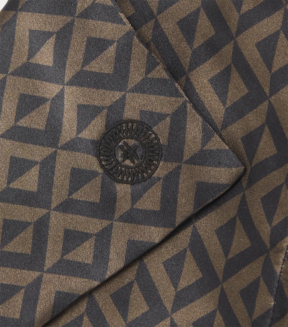 Silk Geometric Print Sleep Mask BLACK Image 5