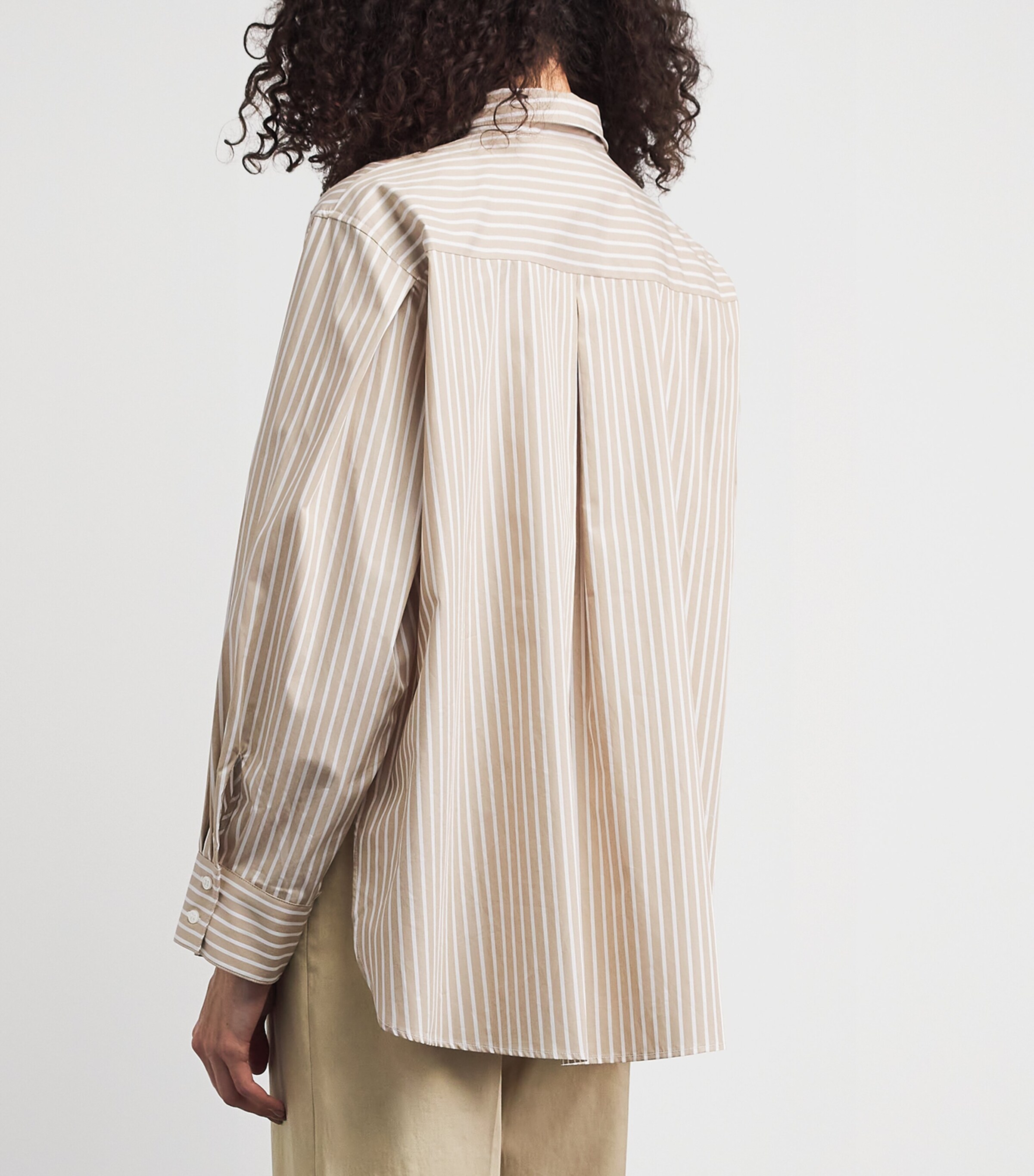 Stylein Womens Cotton Stripe Jansell Shirt Beige Stripe Image 5