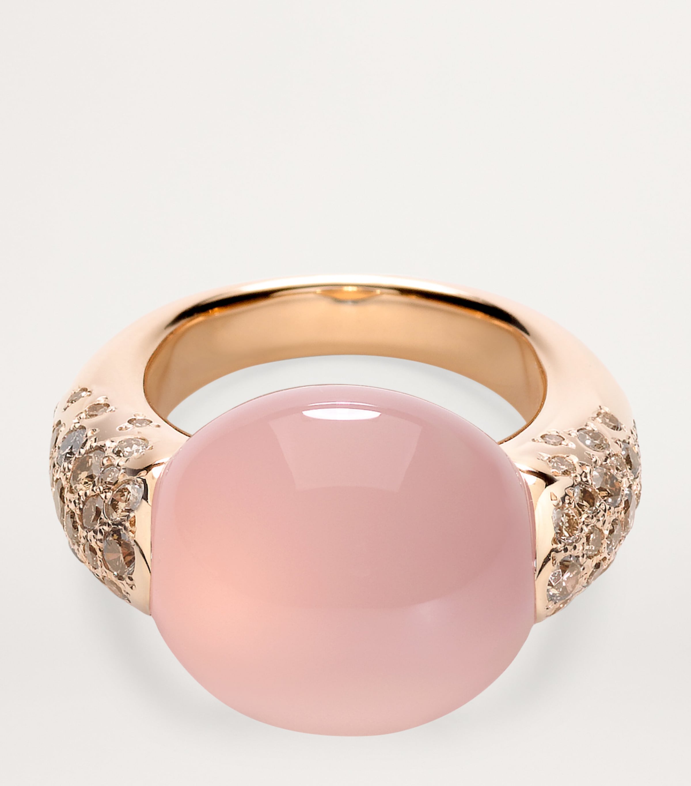 Rose Gold, Diamond and Rose Quartz Iconica Ring DBRQR Image 2