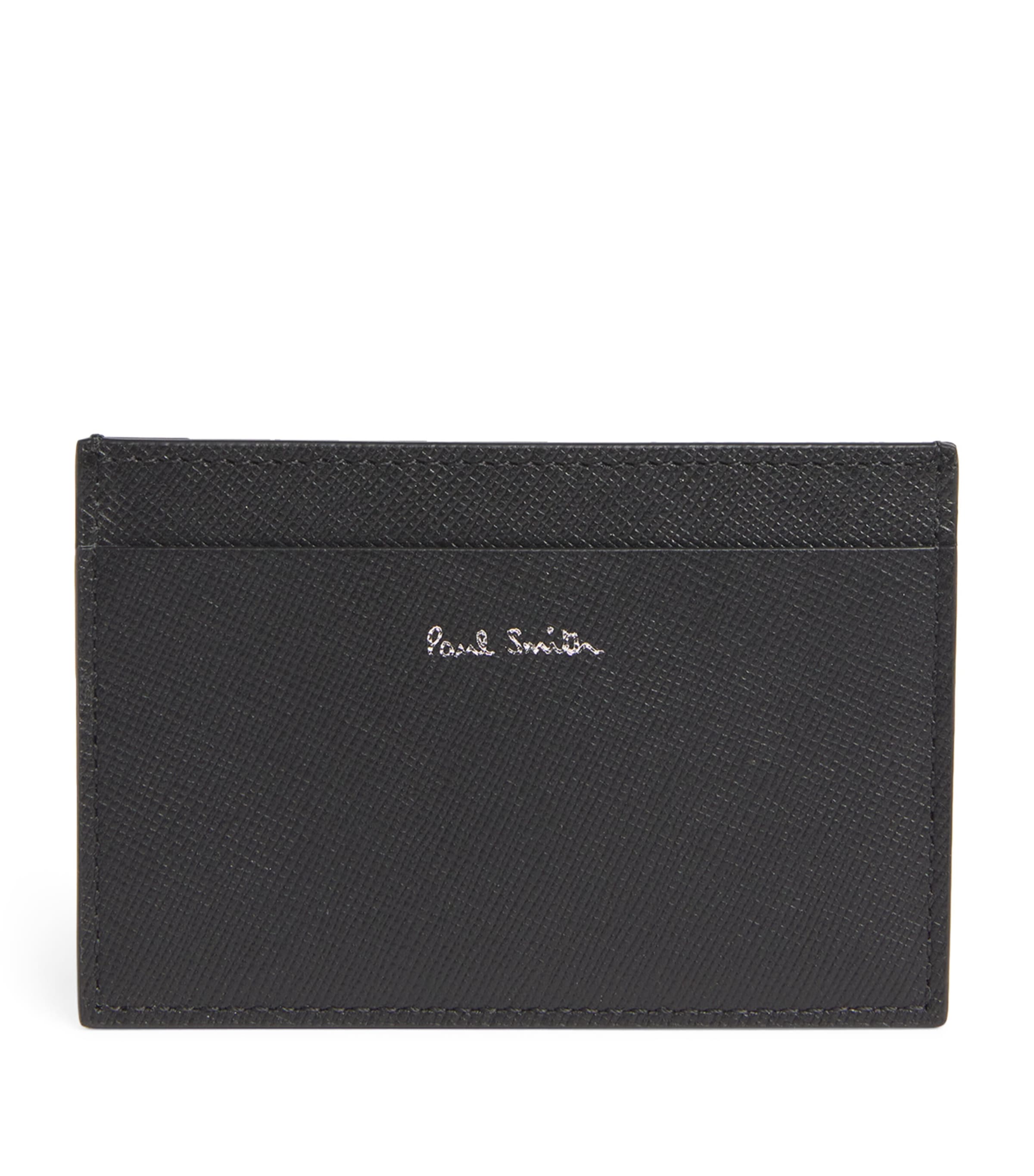 Paul Smith Leather Mini Blur Card Holder In Black