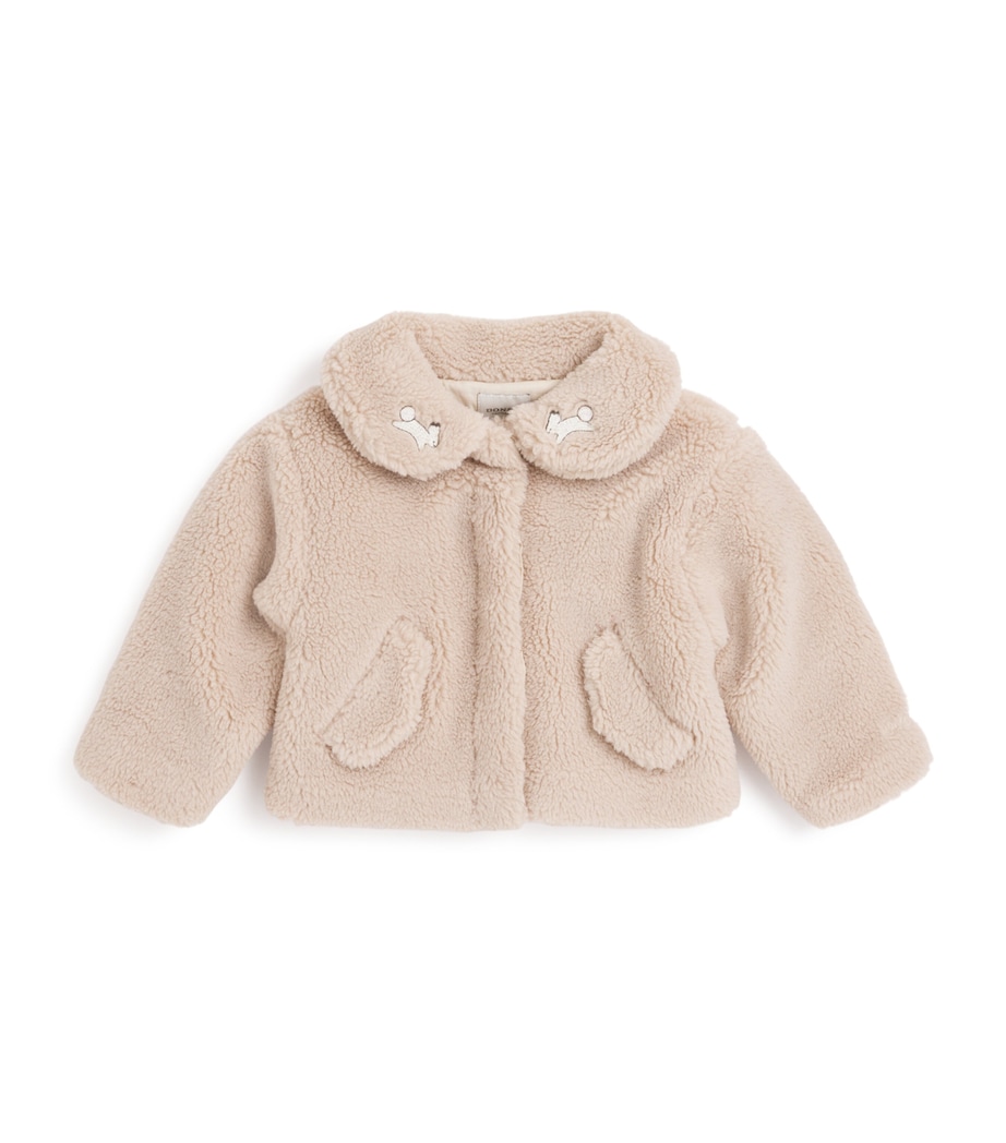 Donsje Embroidered Bell Bunnies Jacket (0-24 Months) Sand Image 1